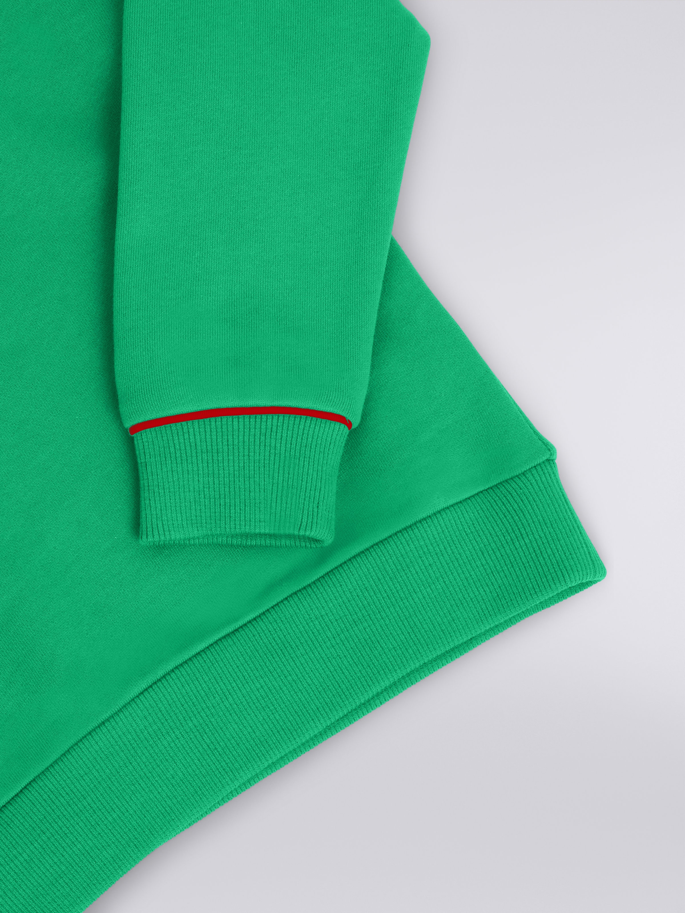 Cotton hoodie with dégradé logo, Green - 3