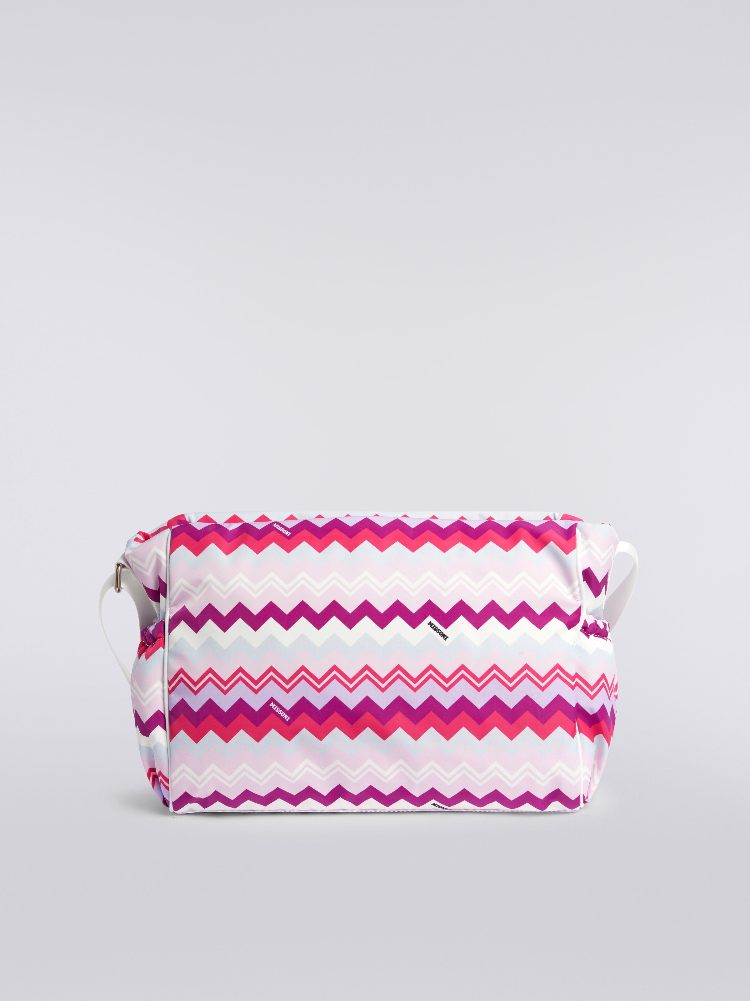 Zigzag nylon shoulder bag, Multicoloured  - 0