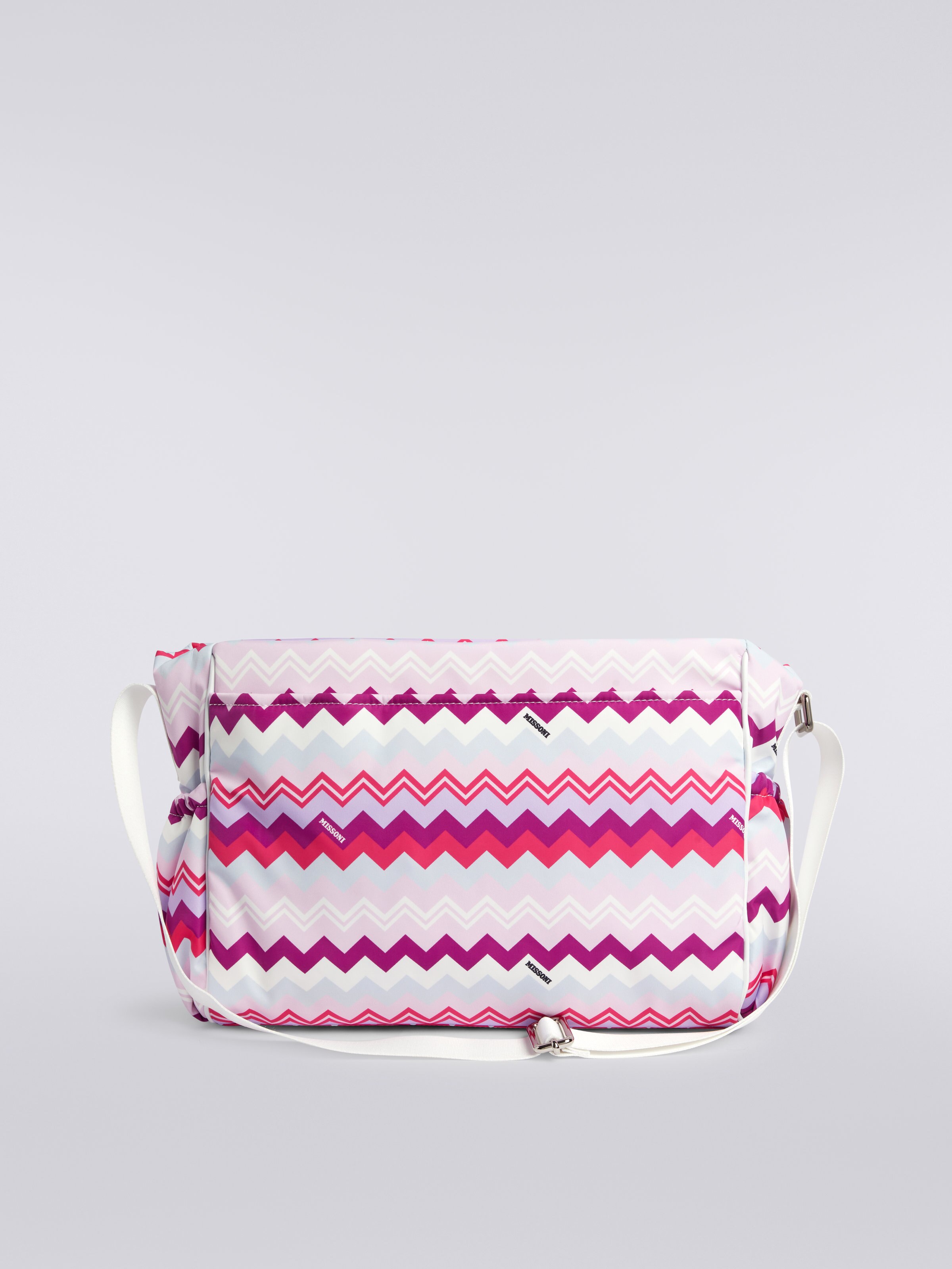 Zigzag nylon shoulder bag, Multicoloured  - 2