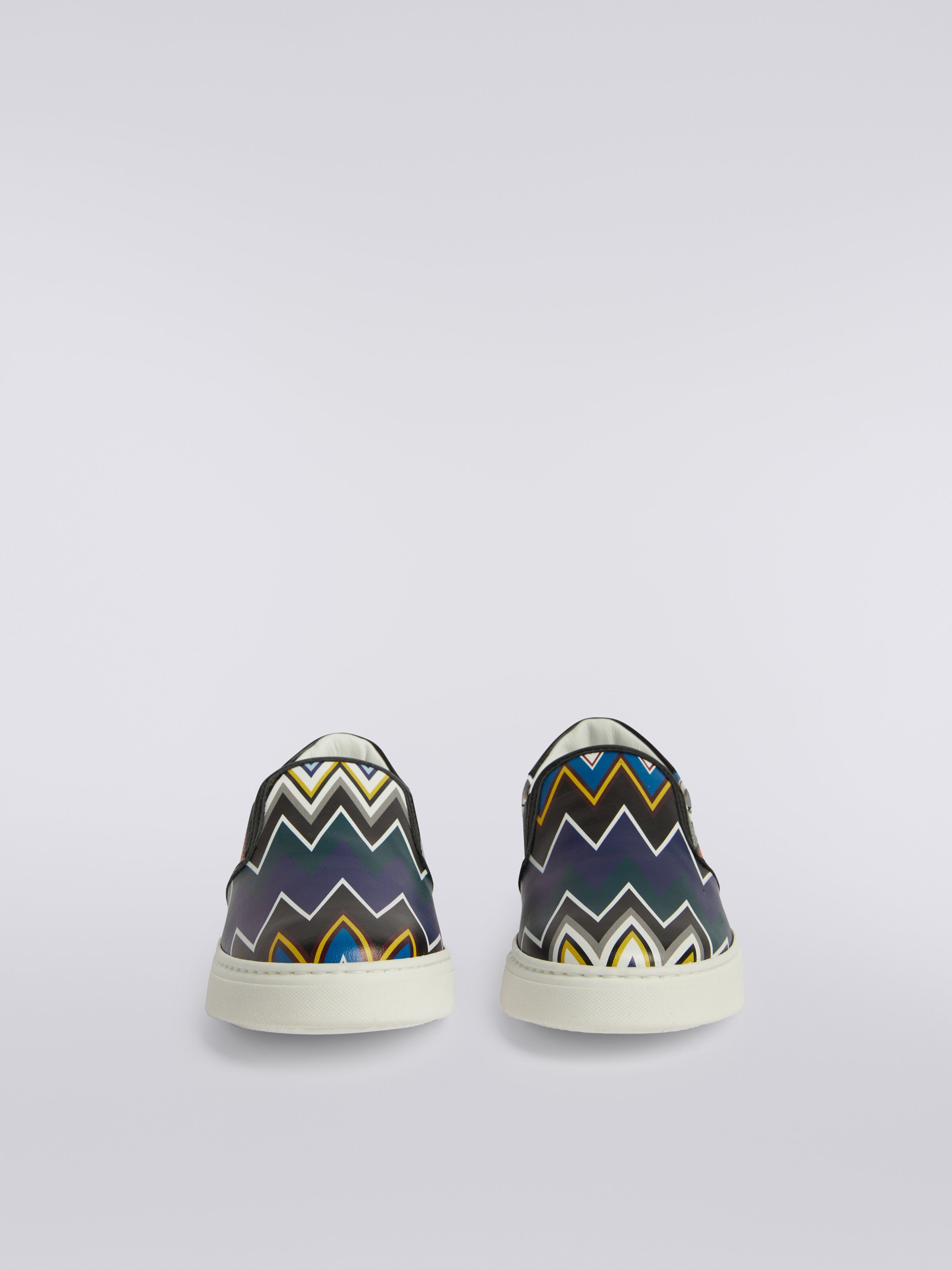 Slip-on trainers with zigzag print, Multicoloured  - 2