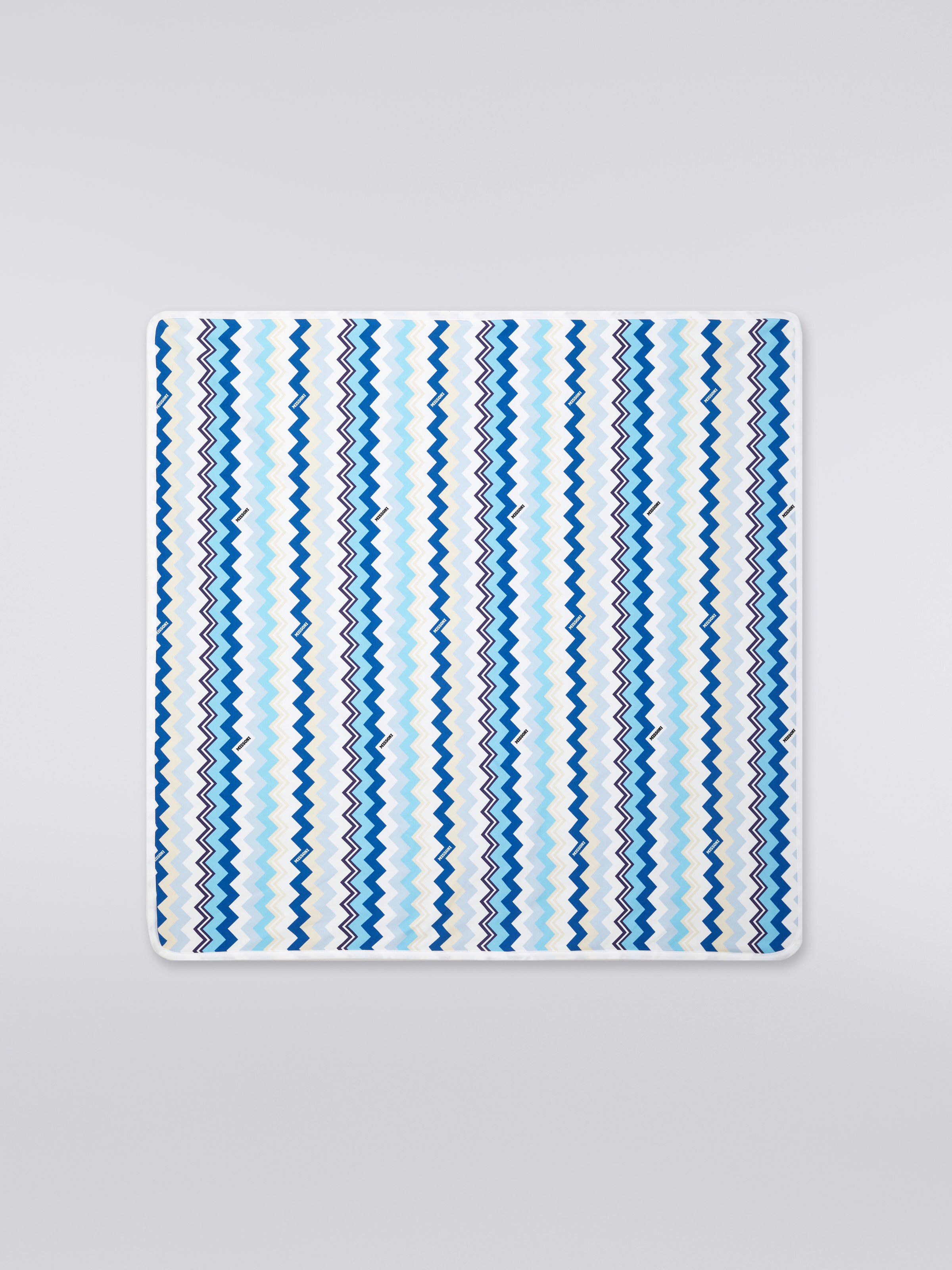 Zigzag cotton blend blanket, Multicoloured  - 0
