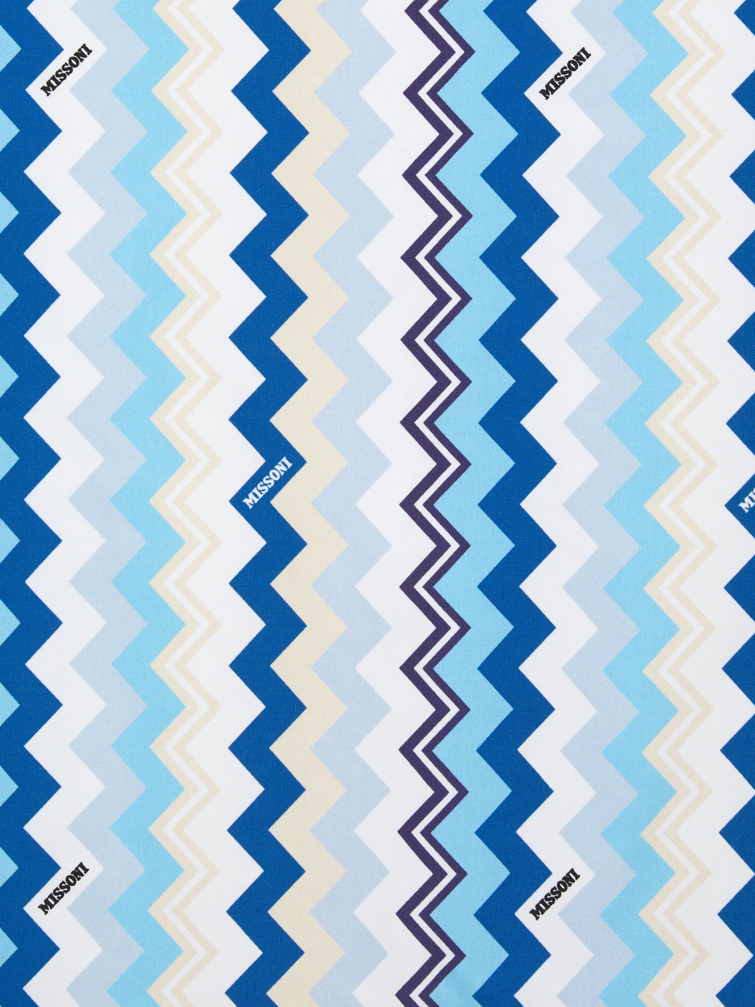 Zigzag cotton blend blanket, Multicoloured  - 3