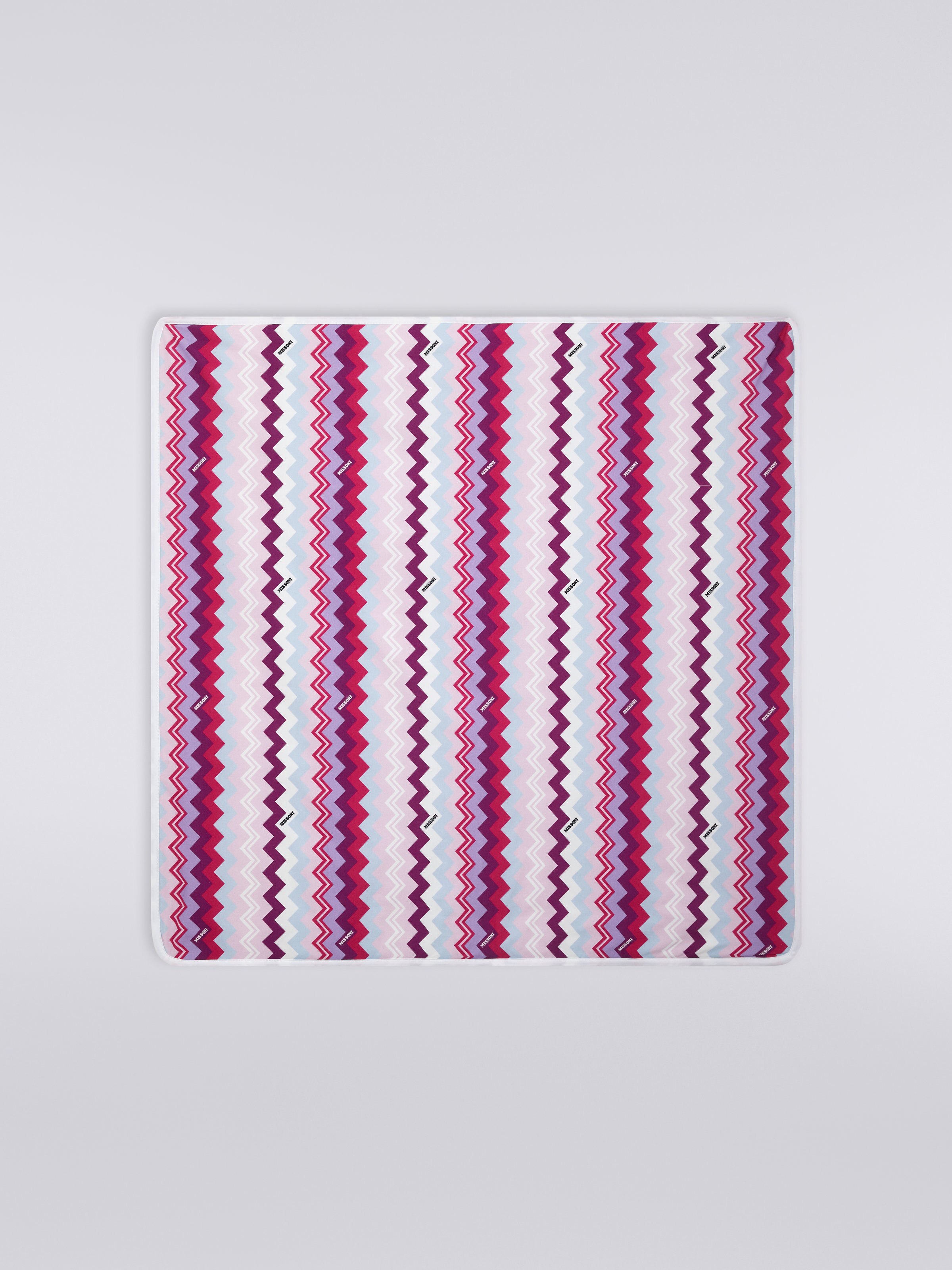 Zigzag cotton blend blanket, Multicoloured  - 0