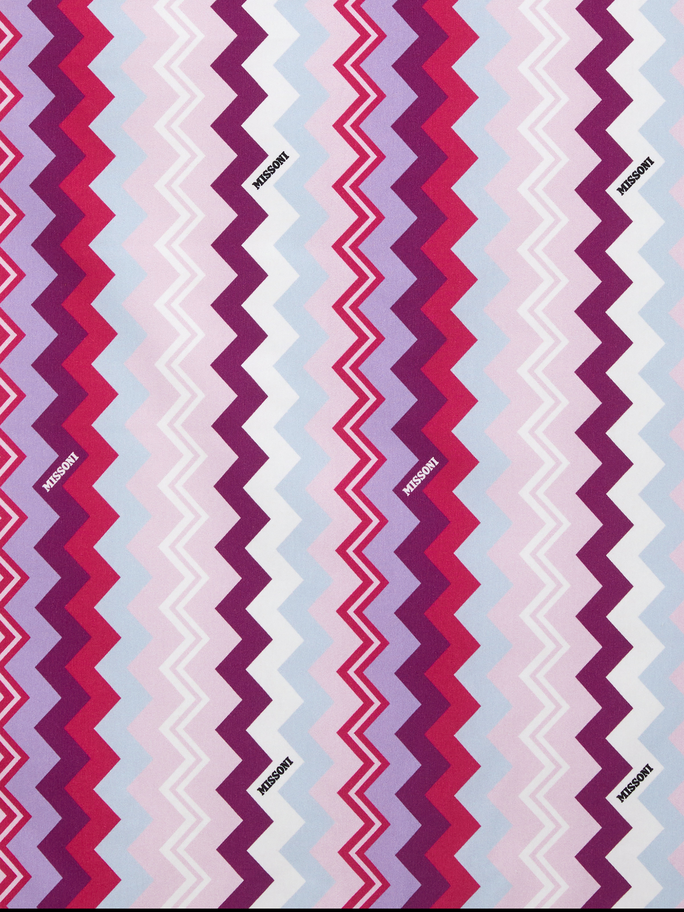 Zigzag cotton blend blanket, Multicoloured  - 3