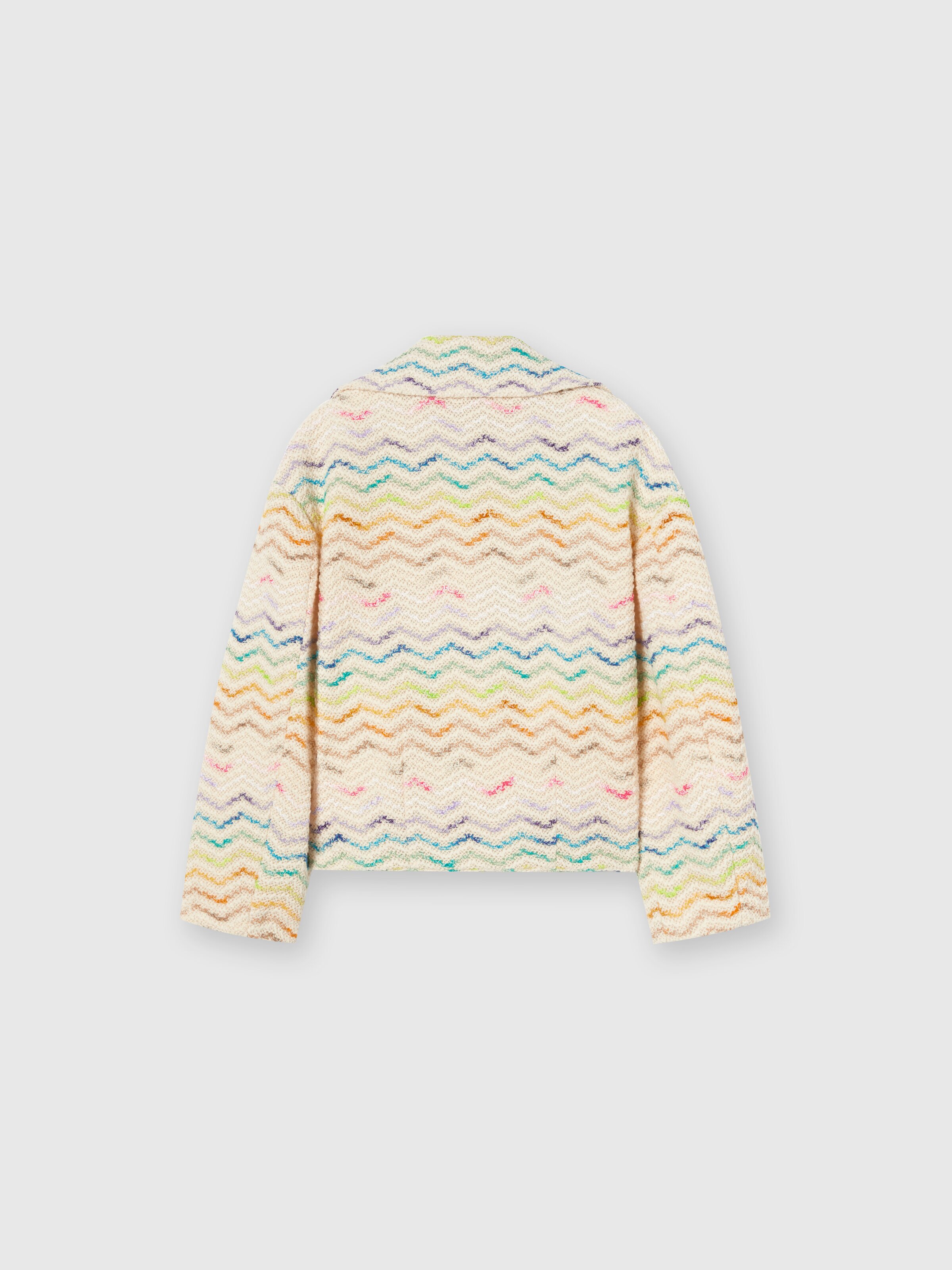 Jacke aus Chevron-Maschenware, Mehrfarbig  - 1