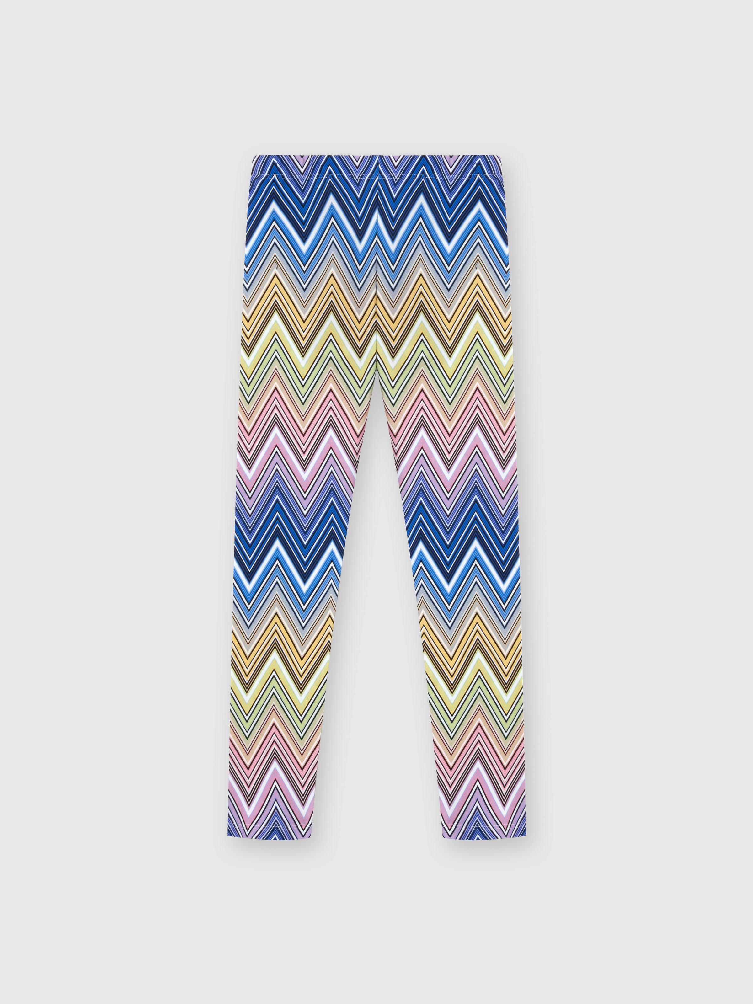Leggings in cotone chevron, Multicolore  - 0