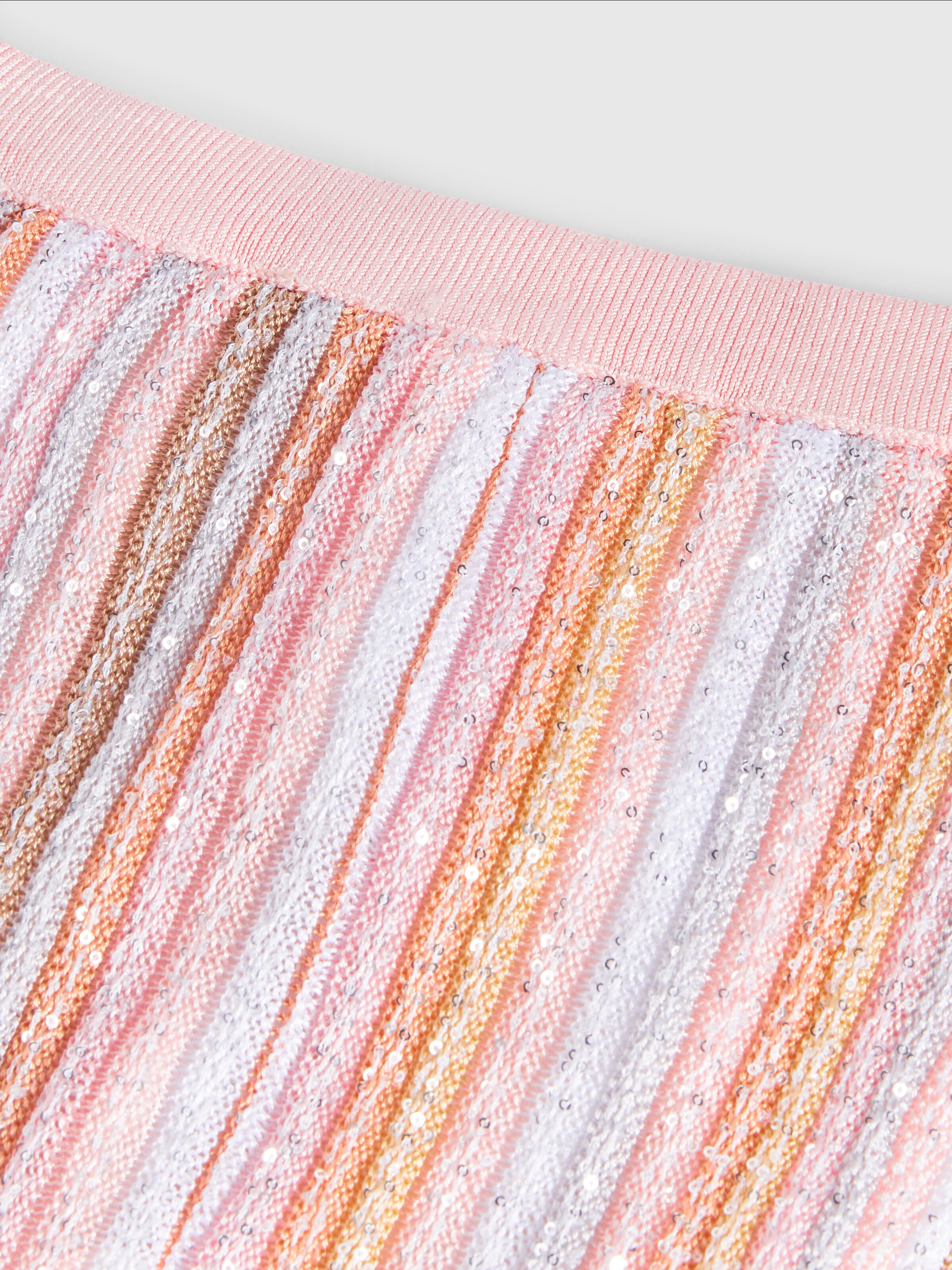 Pantalones de punto de viscosa plisada con lentejuelas, Multicolor  - 2