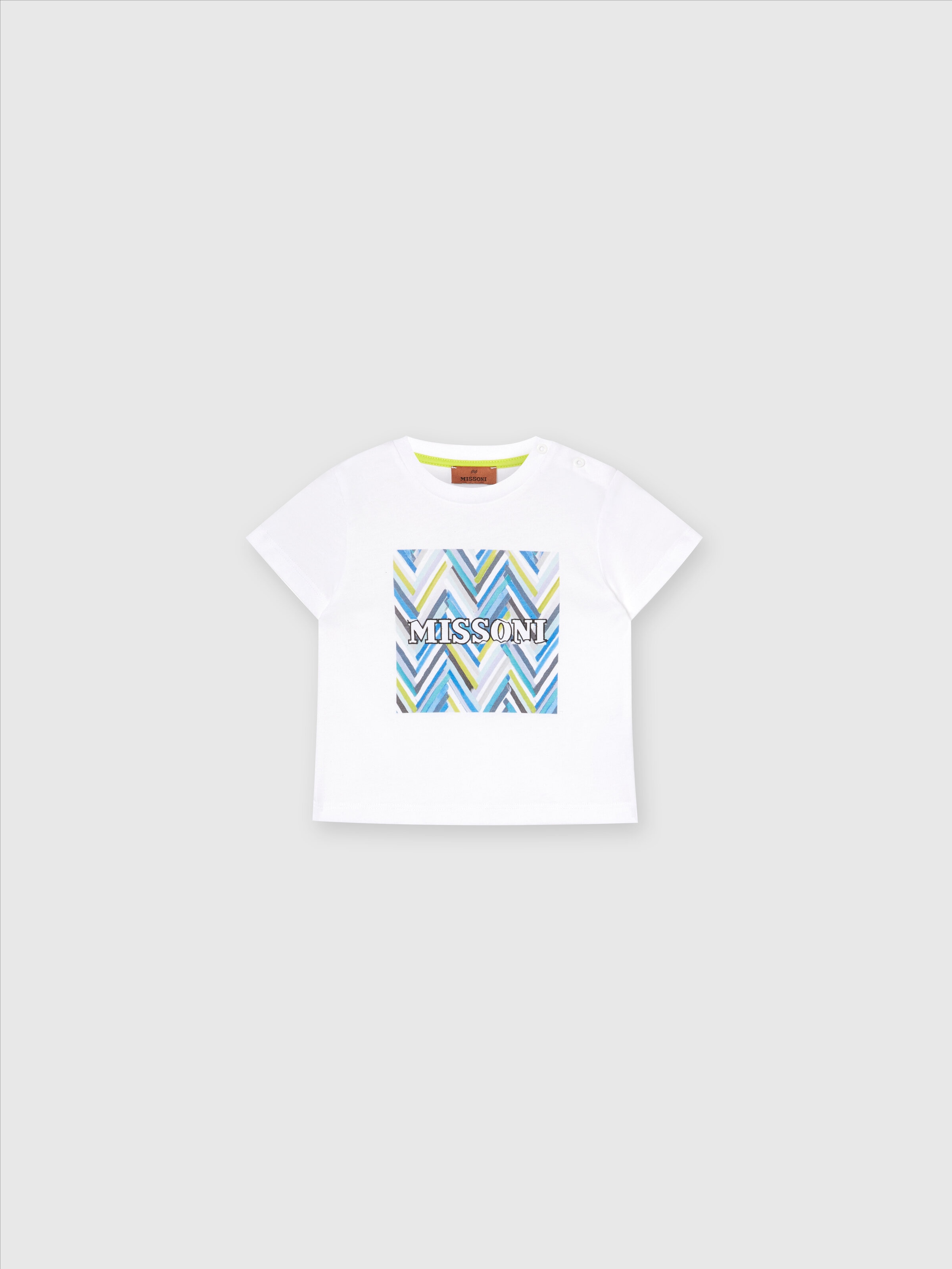 Camiseta en tejido jersey de algodón con logotipo, Multicolor  - 0