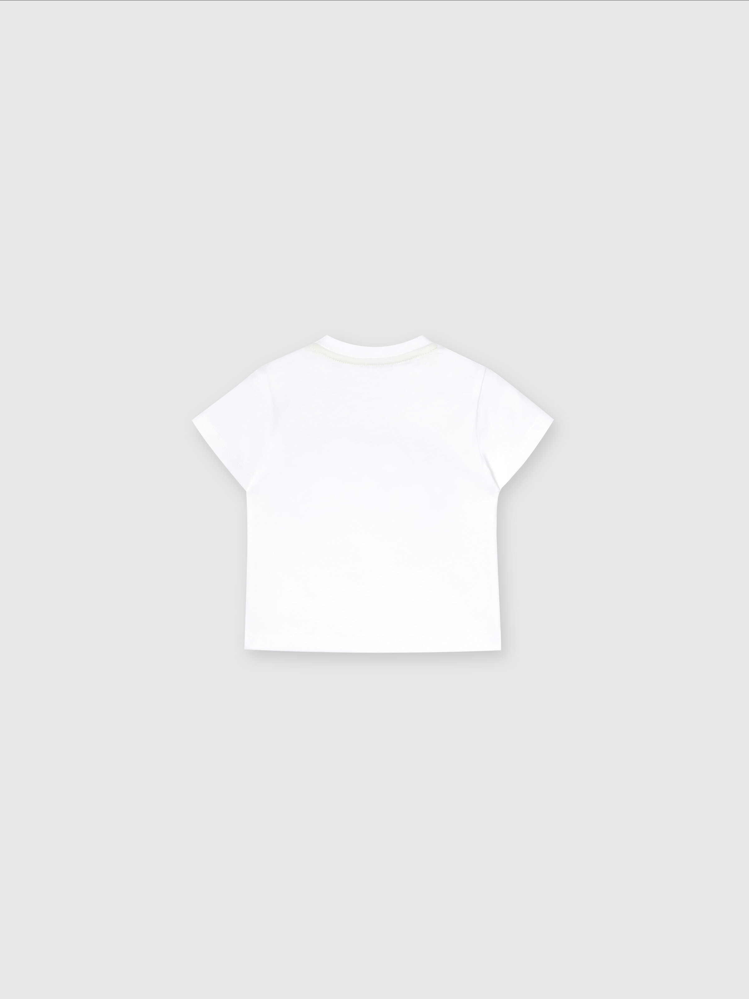 T-shirt in jersey di cotone con logo, Multicolore  - 1