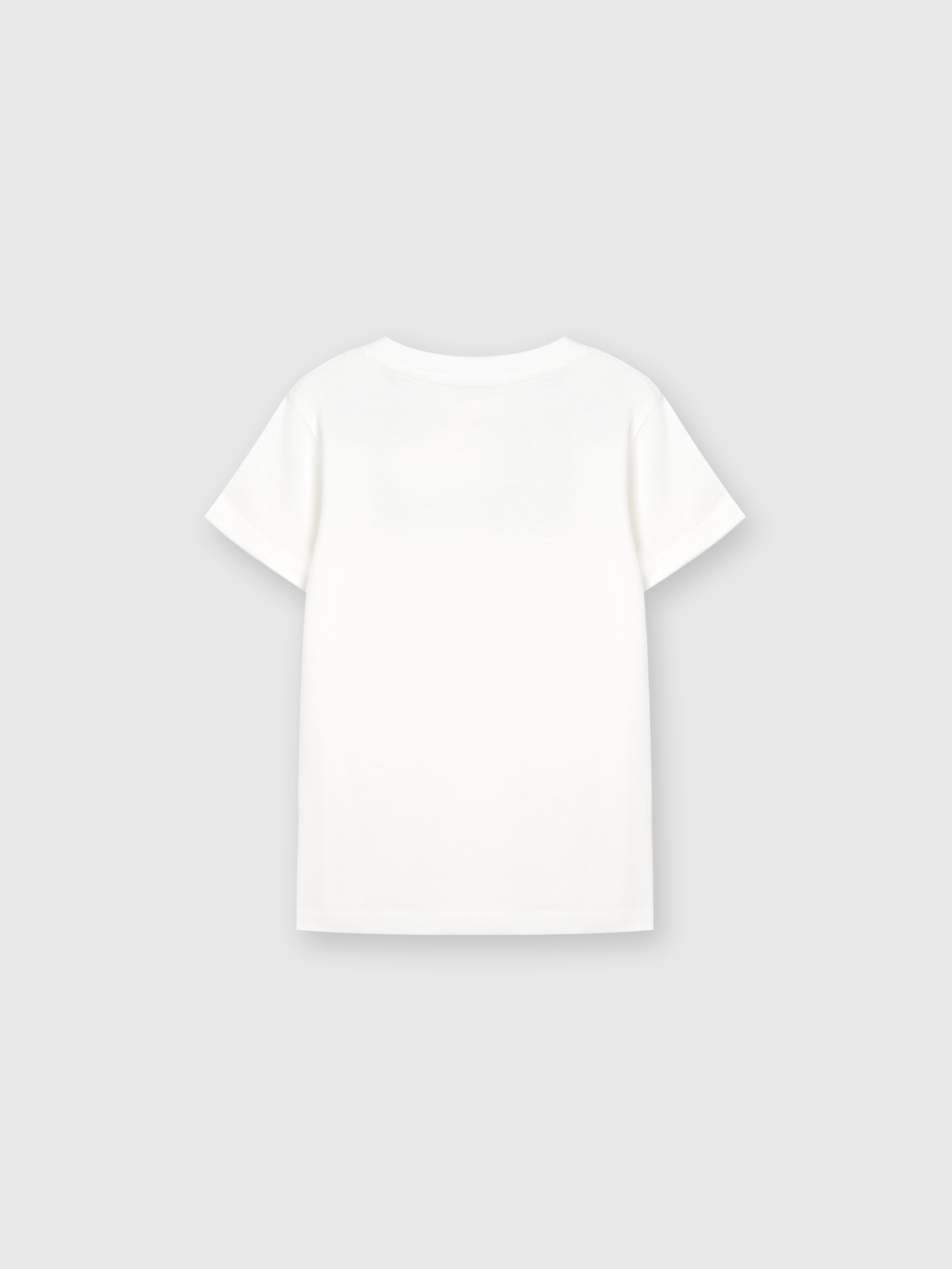 Camiseta en tejido jersey de algodón con logotipo, Beige - 1