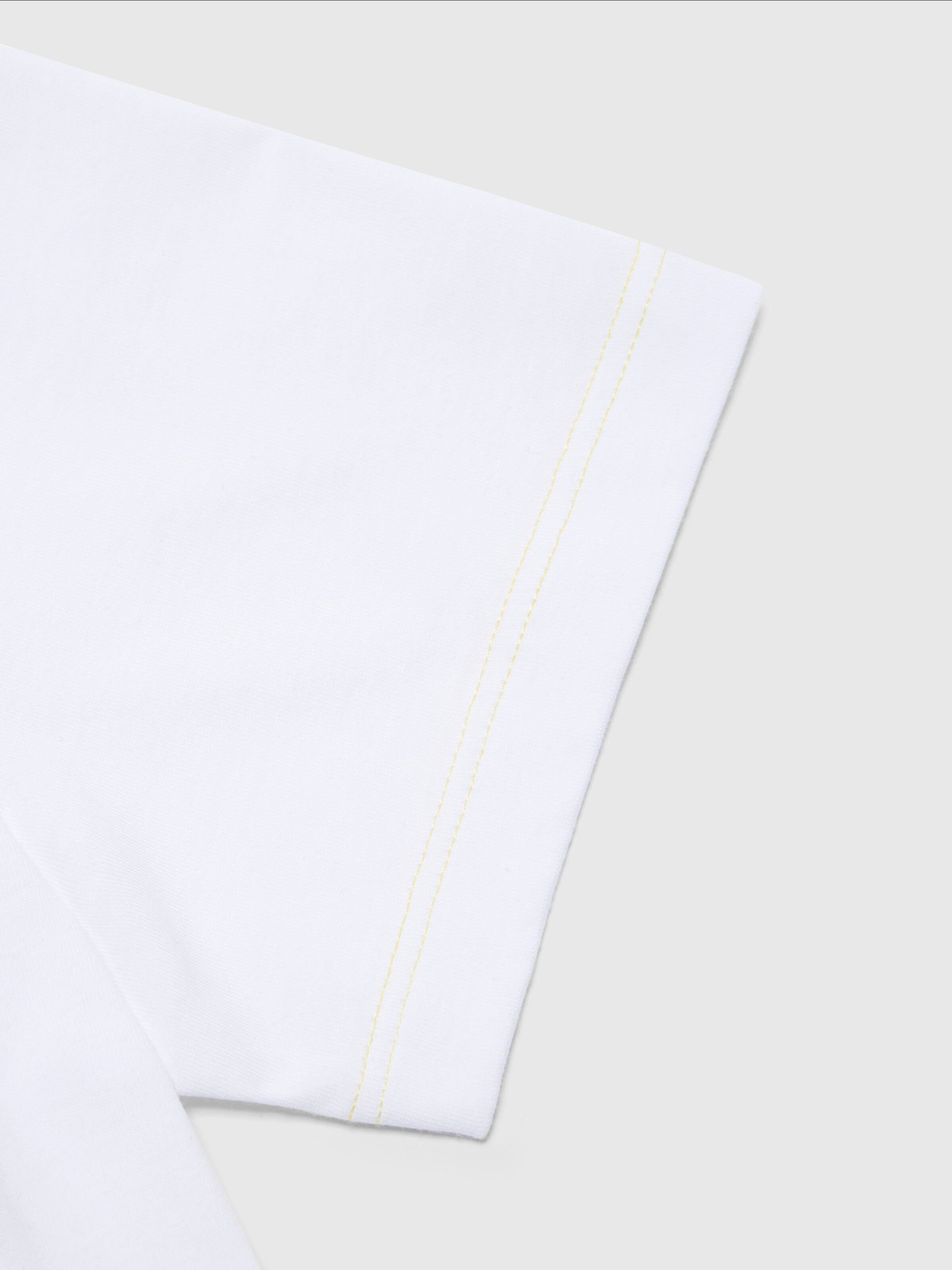 Short-sleeved cotton polo shirt with slub inserts, Multicoloured  - 3