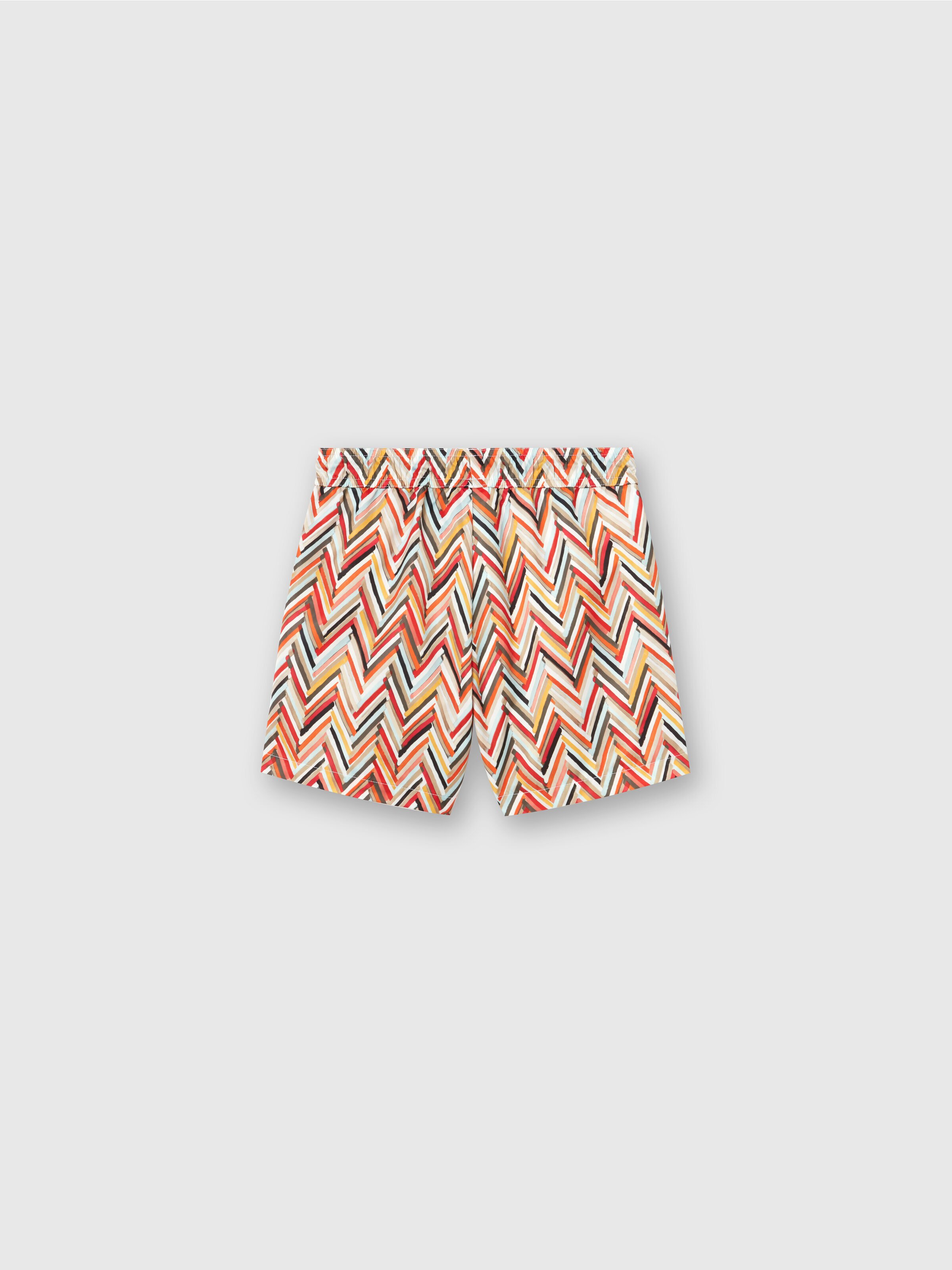 Boxer mare con pattern zig zag e logo, Multicolore  - 1
