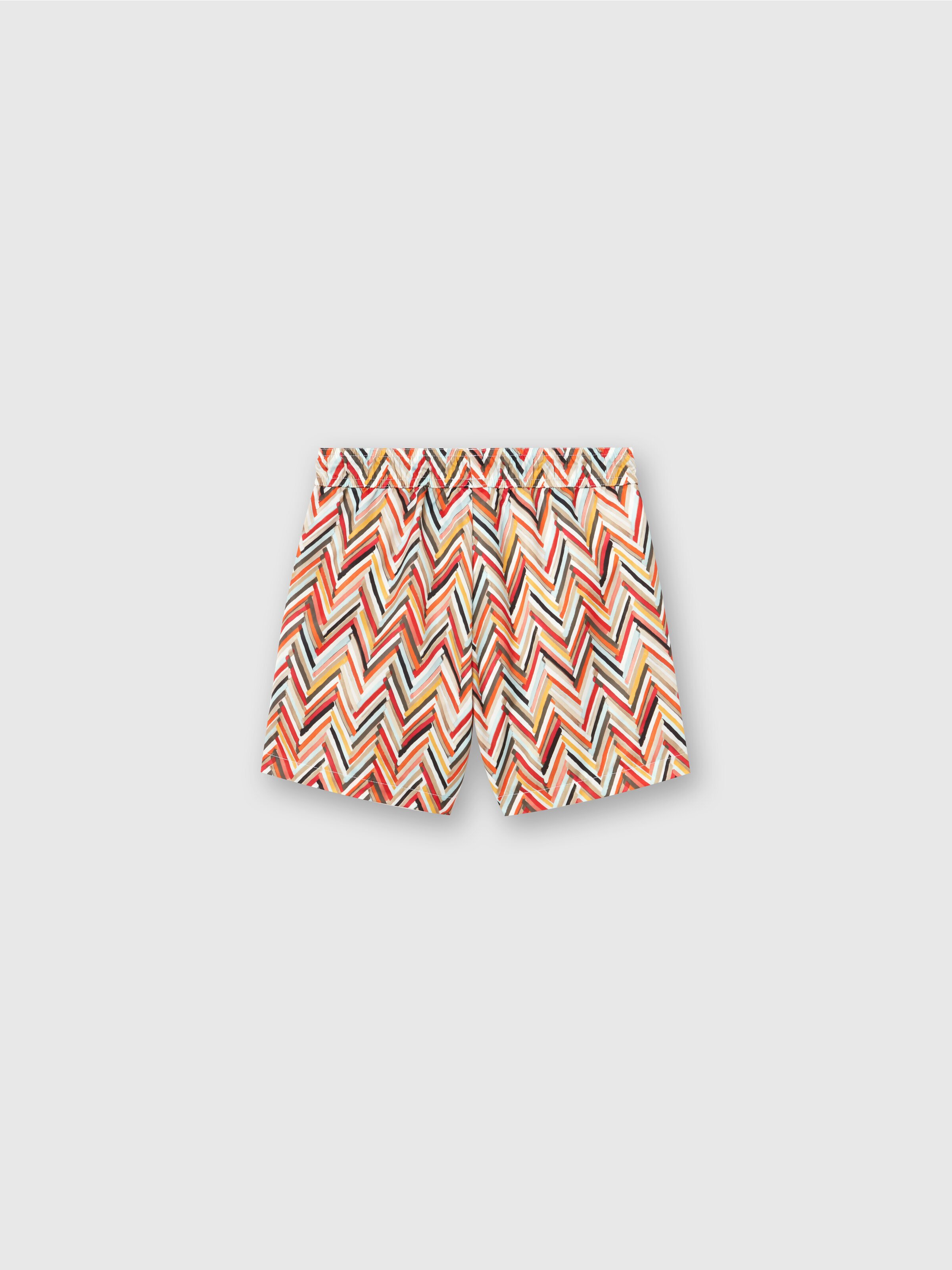 Boxer mare con pattern zig zag e logo, Multicolore  - 1