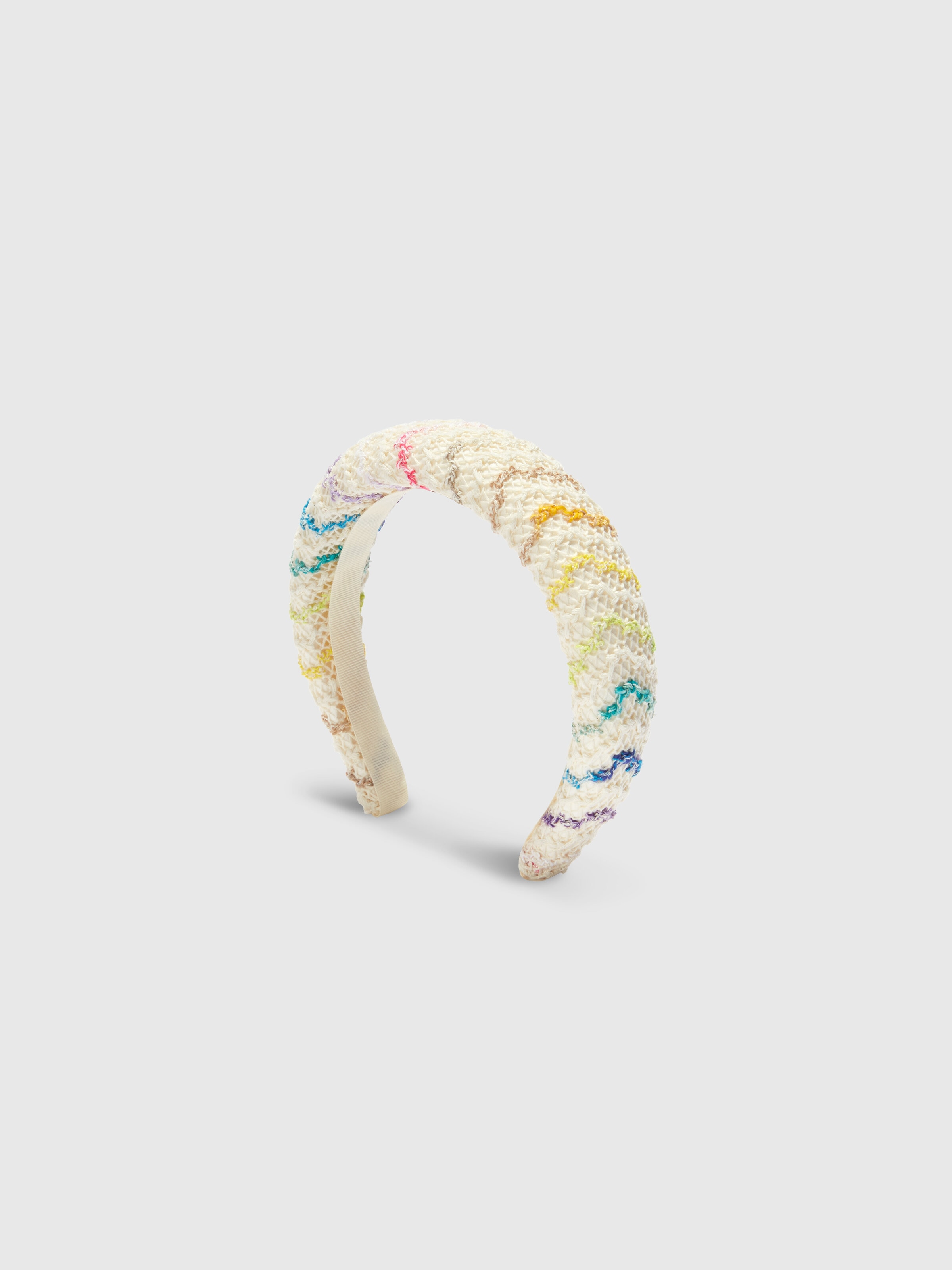 Hair band in chevron fabric, Multicoloured  - 0