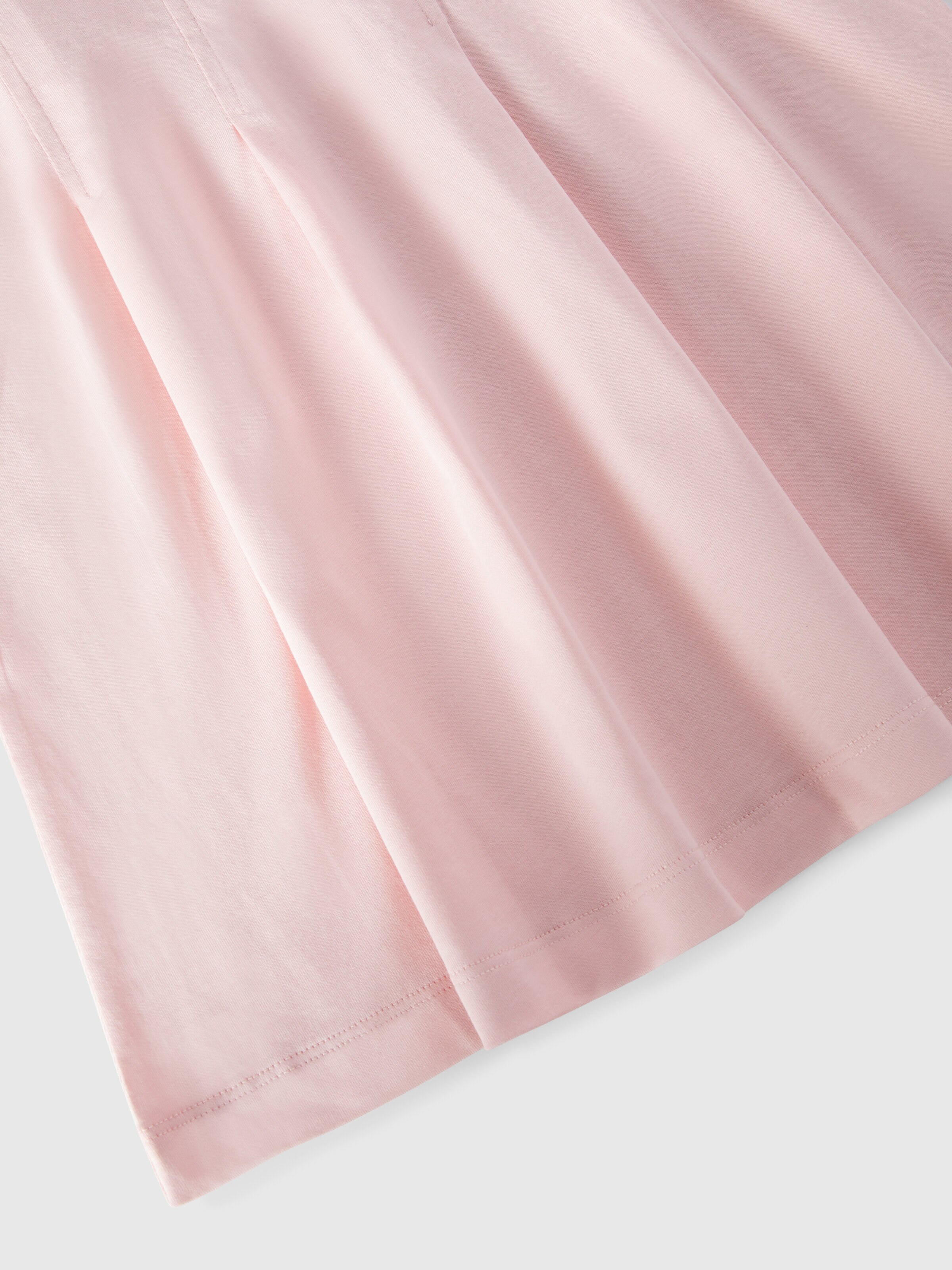 Short-sleeved cotton dress with logo lettering, Pink   - 3