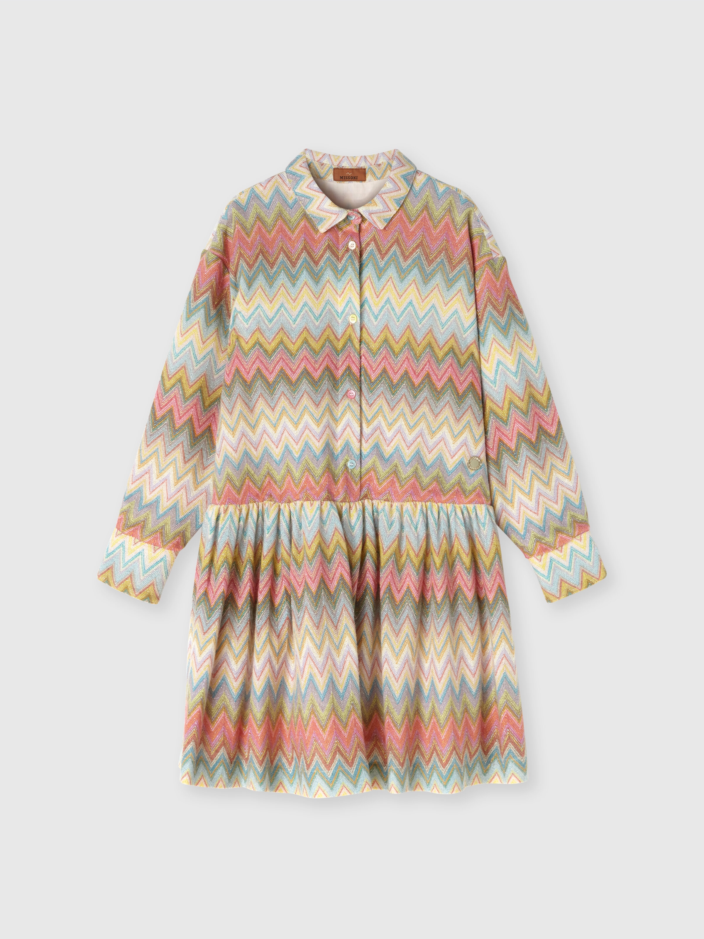 Kleid aus Lamé aus einer Viskosemischung, Mehrfarbig  - 0