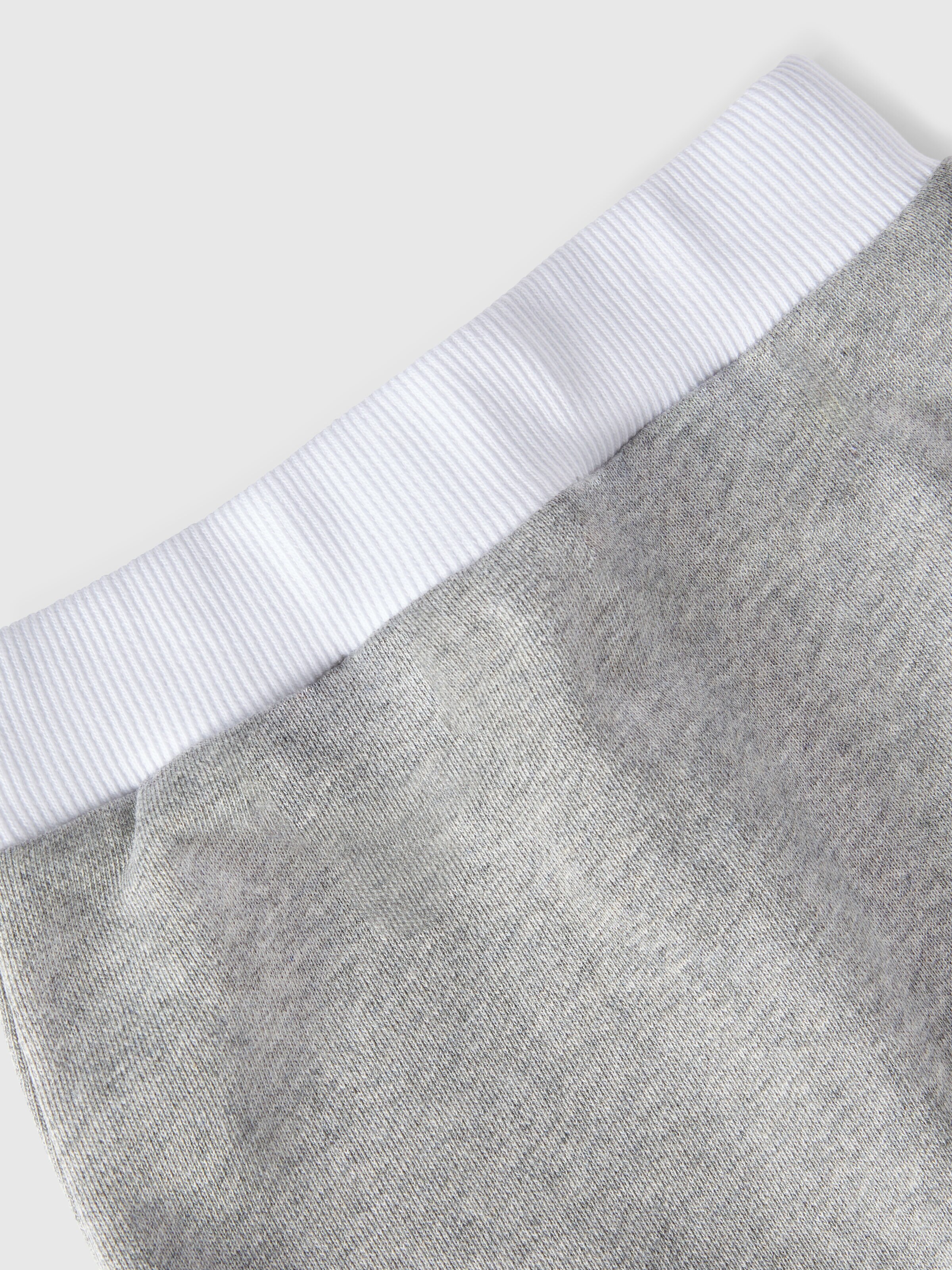 Cotton joggers with embossed logo print, Grey - 2