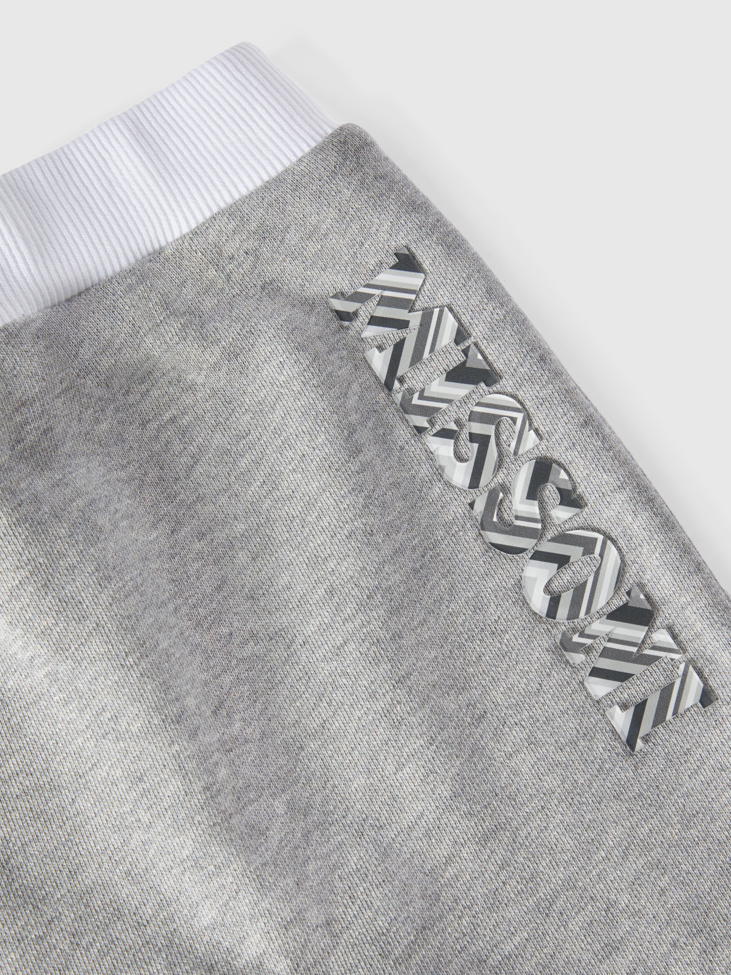 Cotton joggers with embossed logo print, Grey - 3
