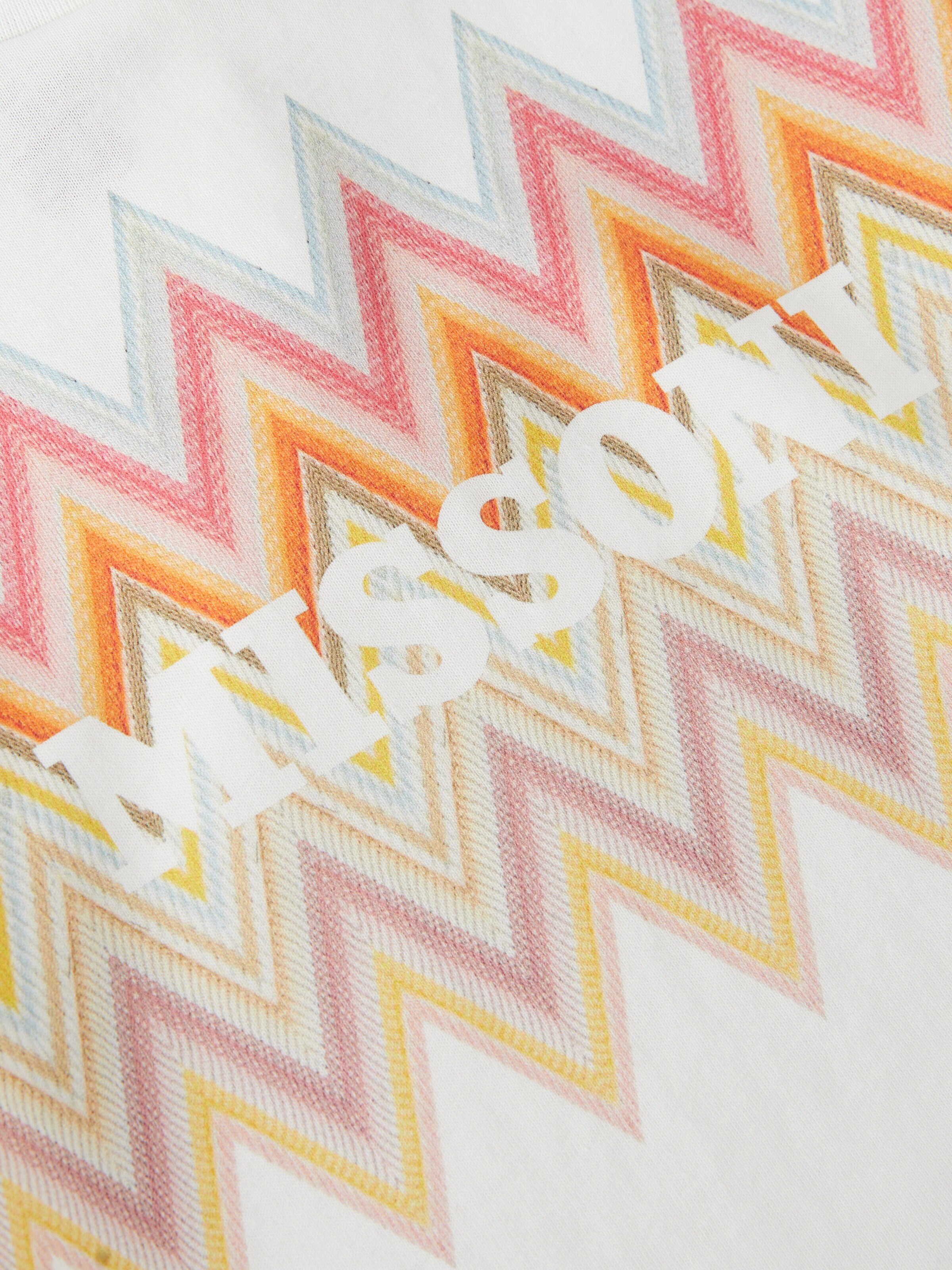 Short-sleeved cotton T-shirt, Beige & Multicoloured  - 3
