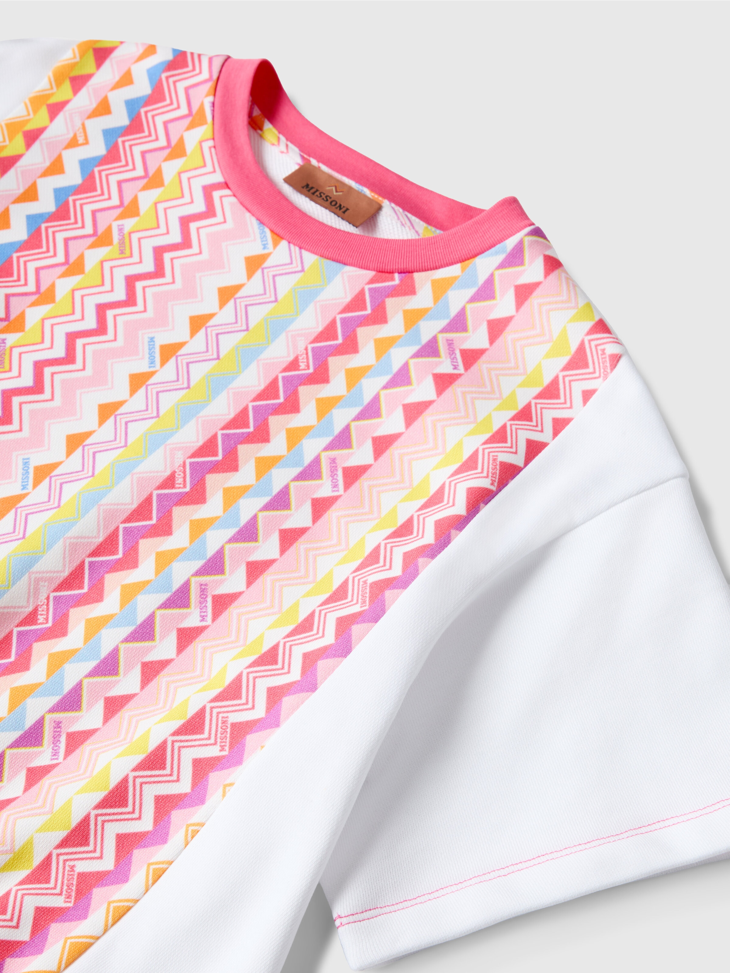 Robe à imprimé zig-zag et jupe évasée, Multicolore  - 2