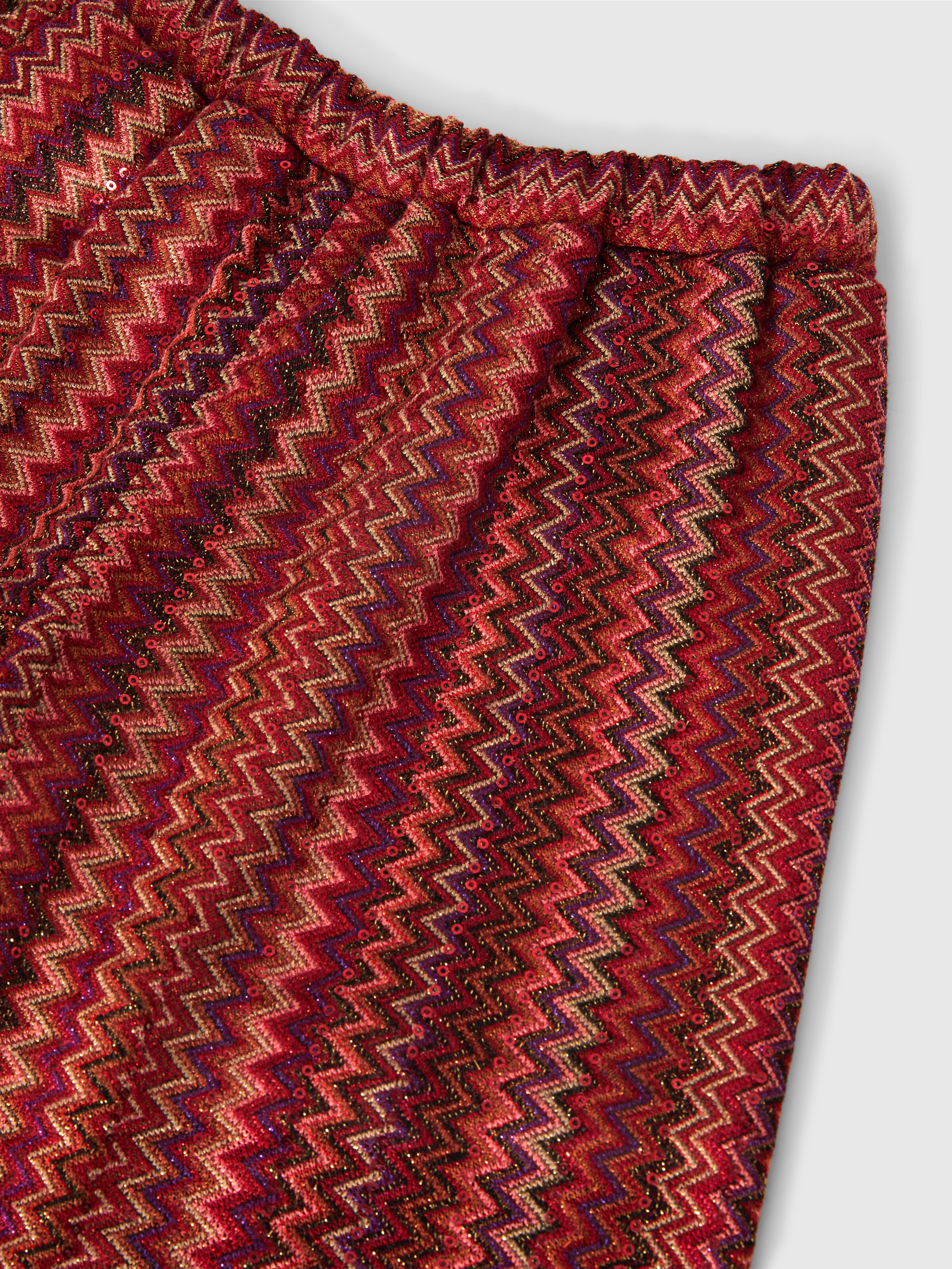 Pantalones palazzo de viscosa y lamé con motivo chevron., Multicolor  - 2
