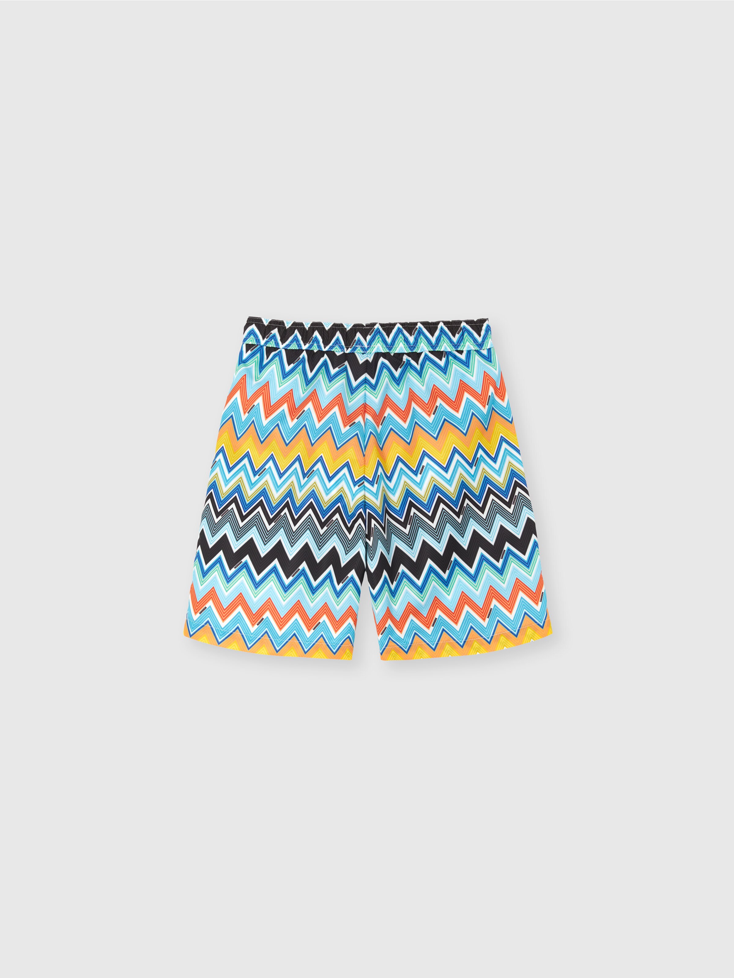 Swim shorts with zigzag print, Multicoloured  - 1