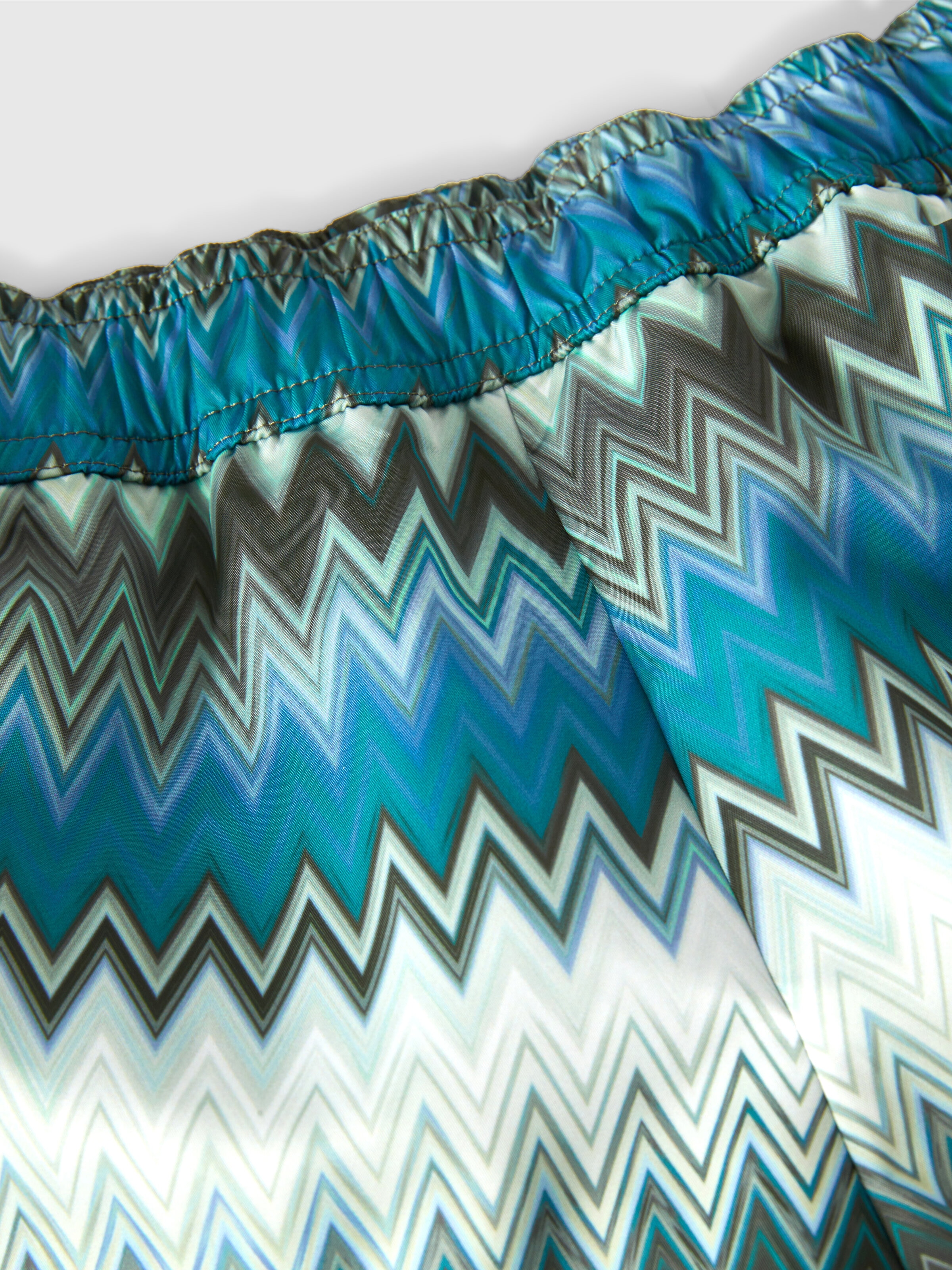 Costume stampa zig zag con logo ricamato, Multicolore  - 2