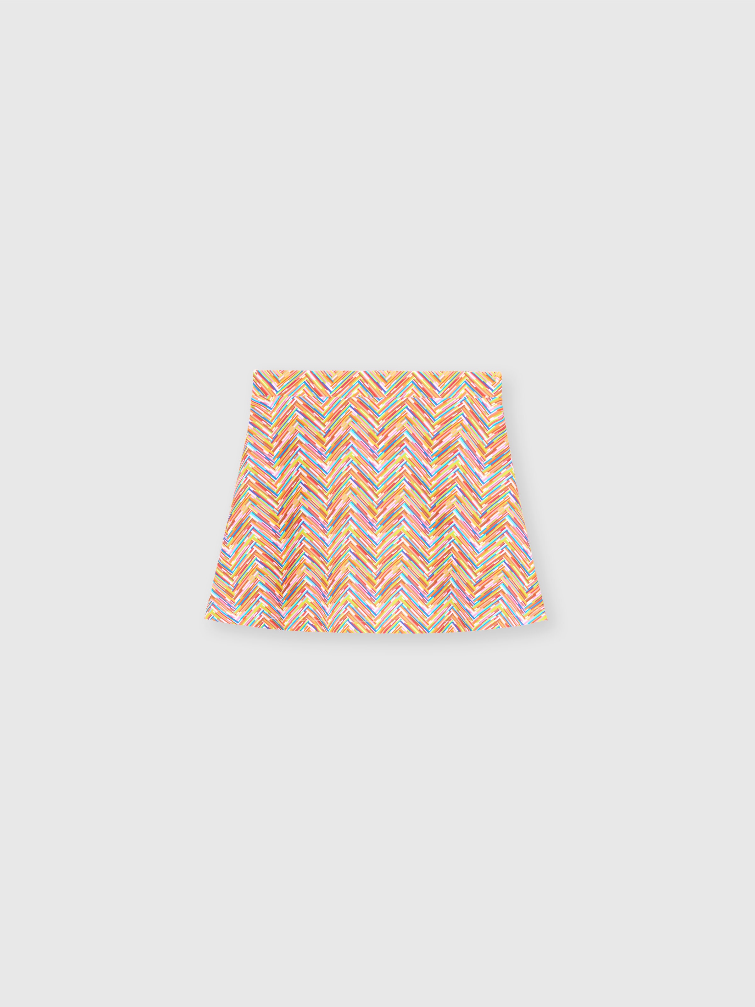 Pareo cubrebañador con estampado en zigzag, Multicolor  - 1