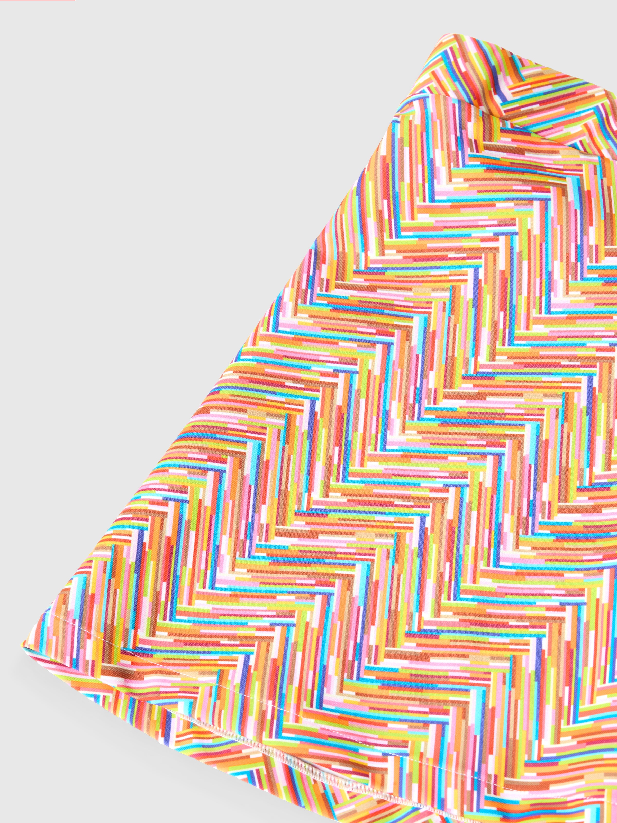 Pareo cubrebañador con estampado en zigzag, Multicolor  - 3
