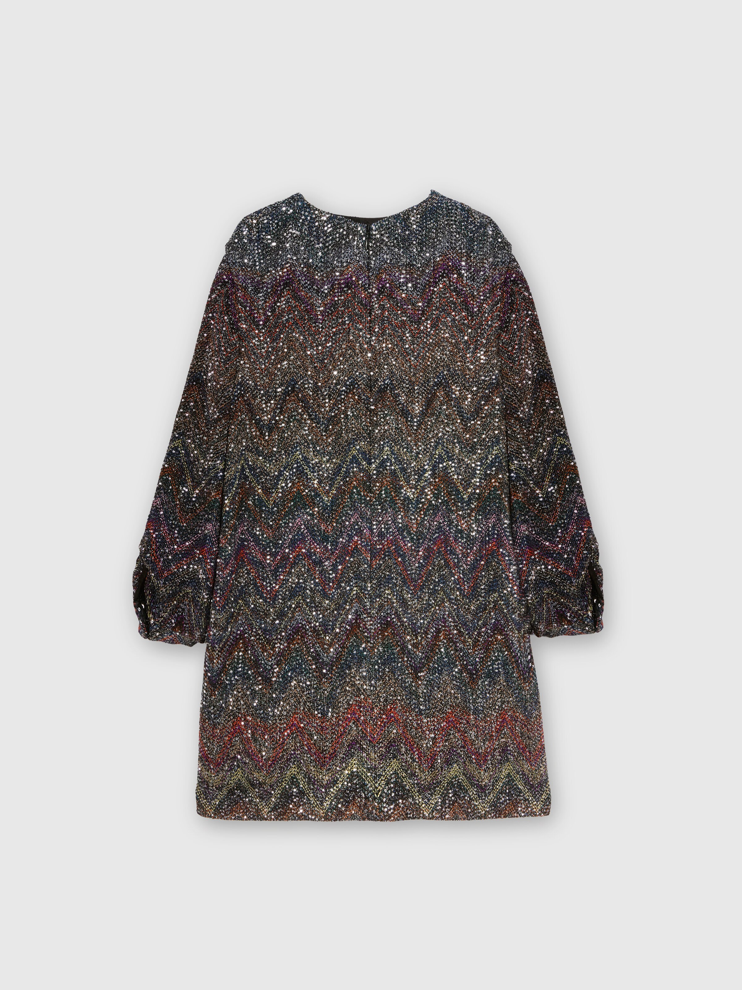 Dress in viscose-lamé blend, Multicoloured  - 1