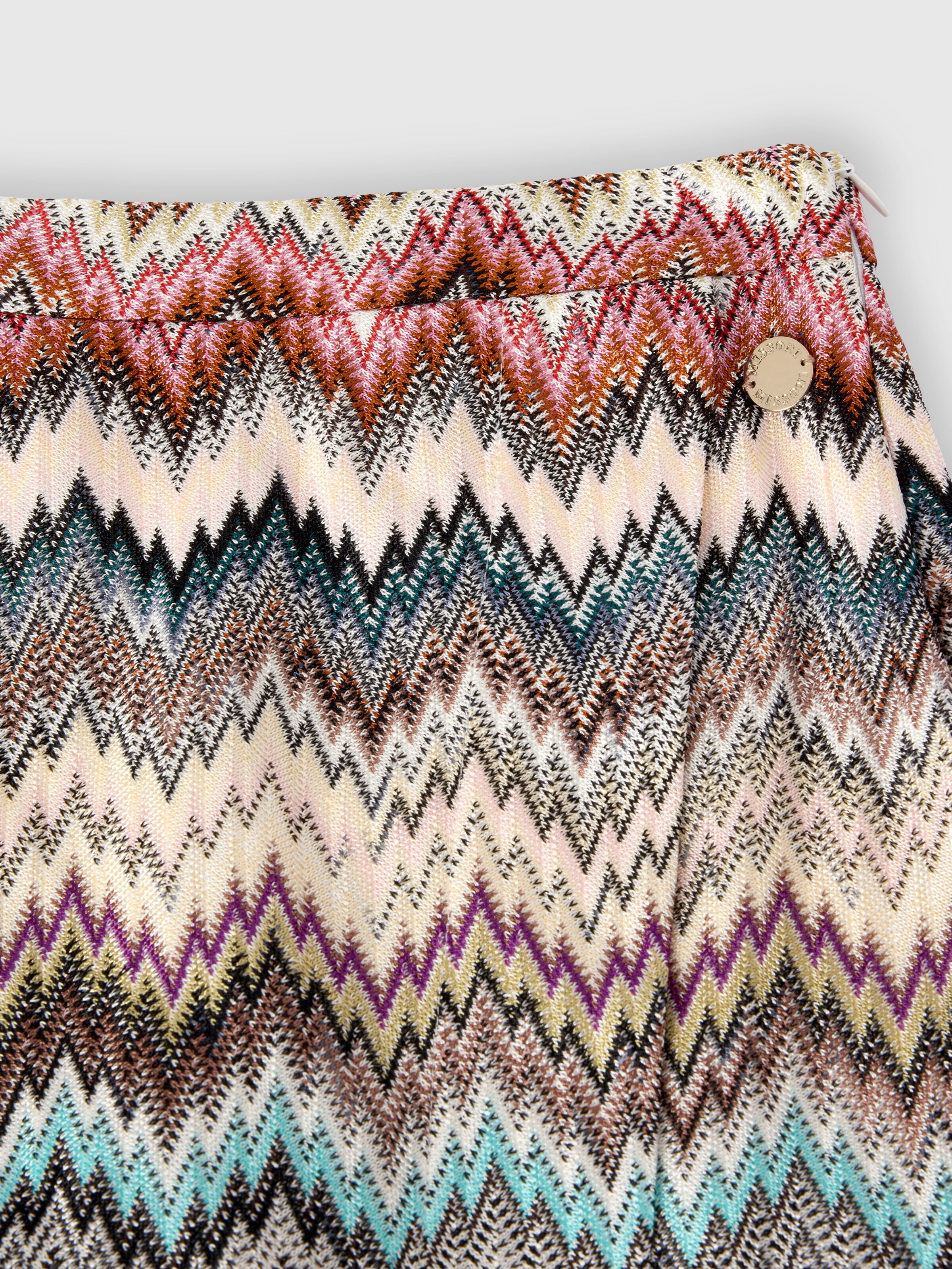 Viscose wrap skirt with zigzag pattern, Multicoloured  - 2