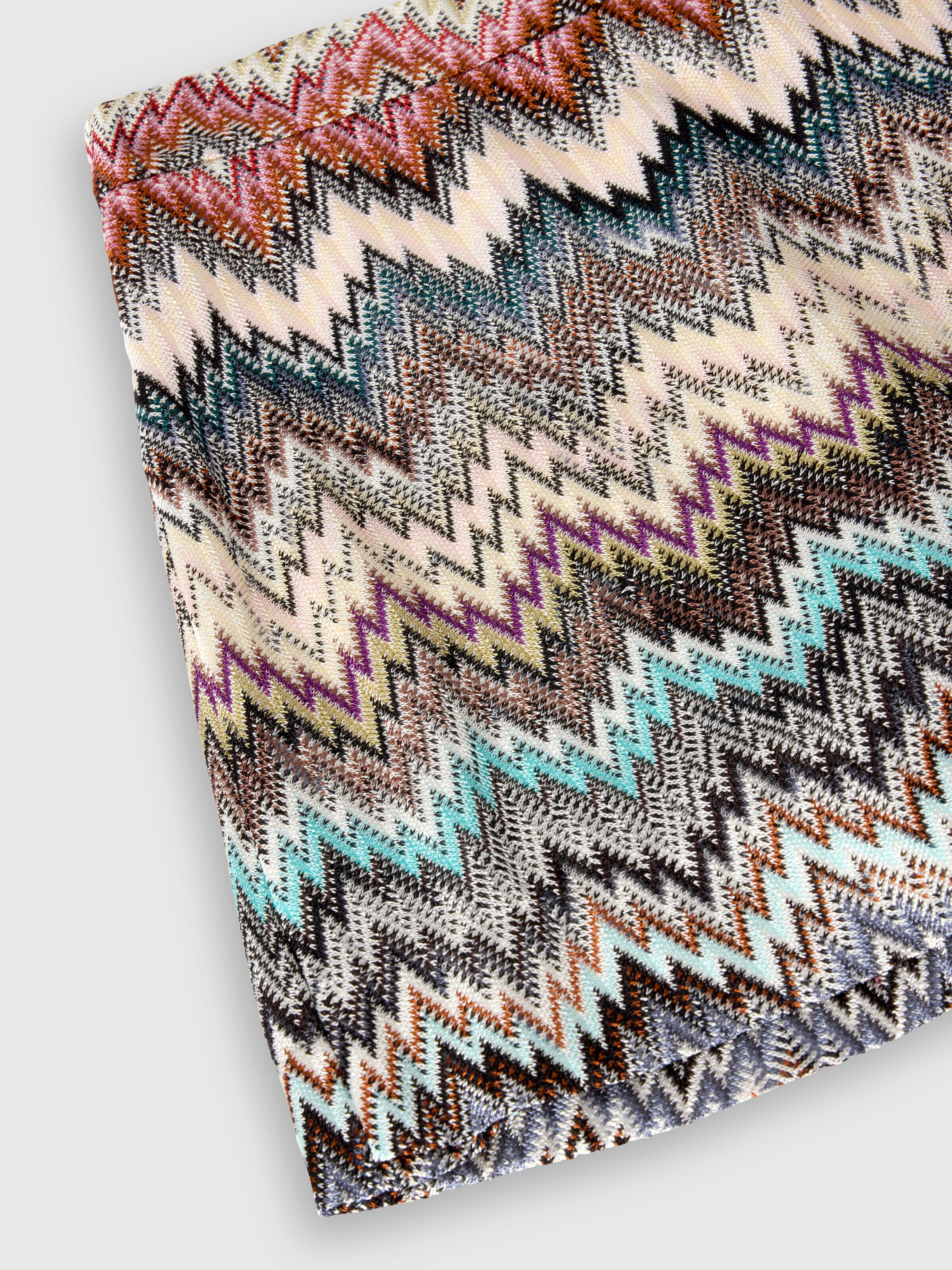 Viscose wrap skirt with zigzag pattern, Multicoloured  - 3