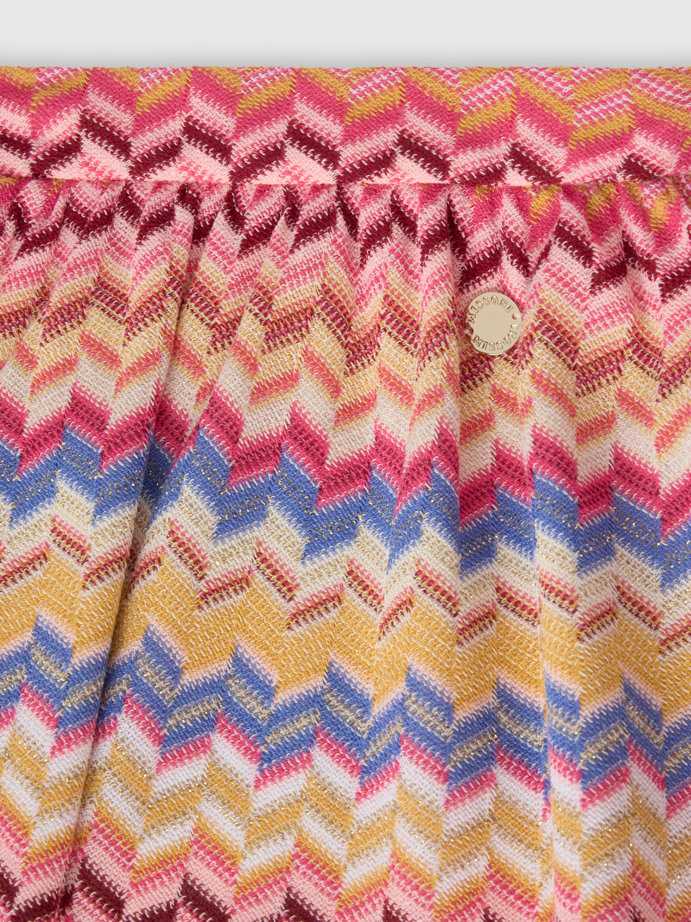 Falda en mezcla de algodón y lamé, Multicolor  - 2