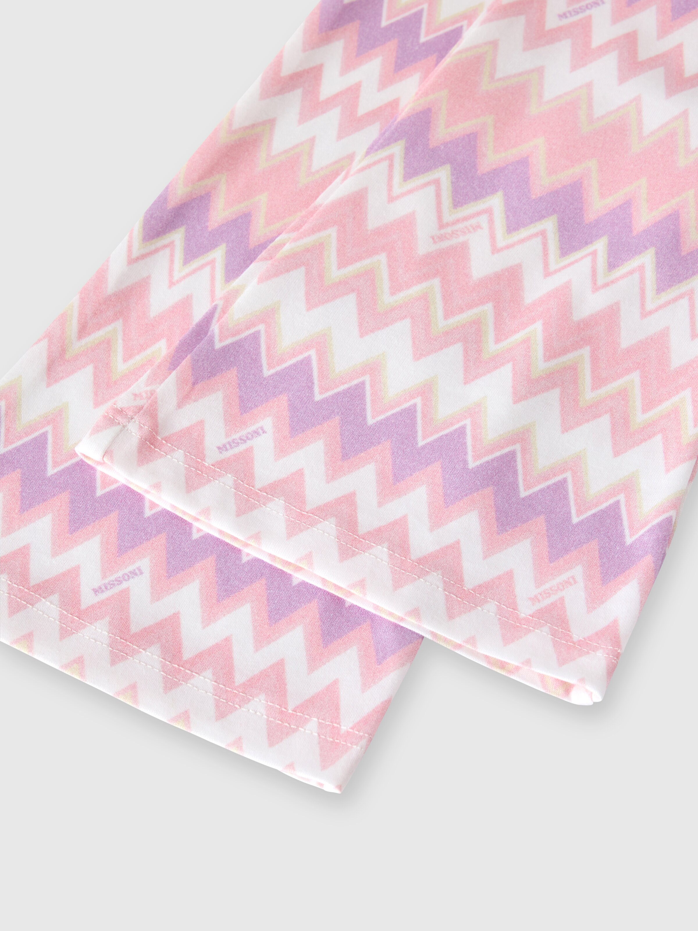 Cotton leggings, White & Pink  - 3
