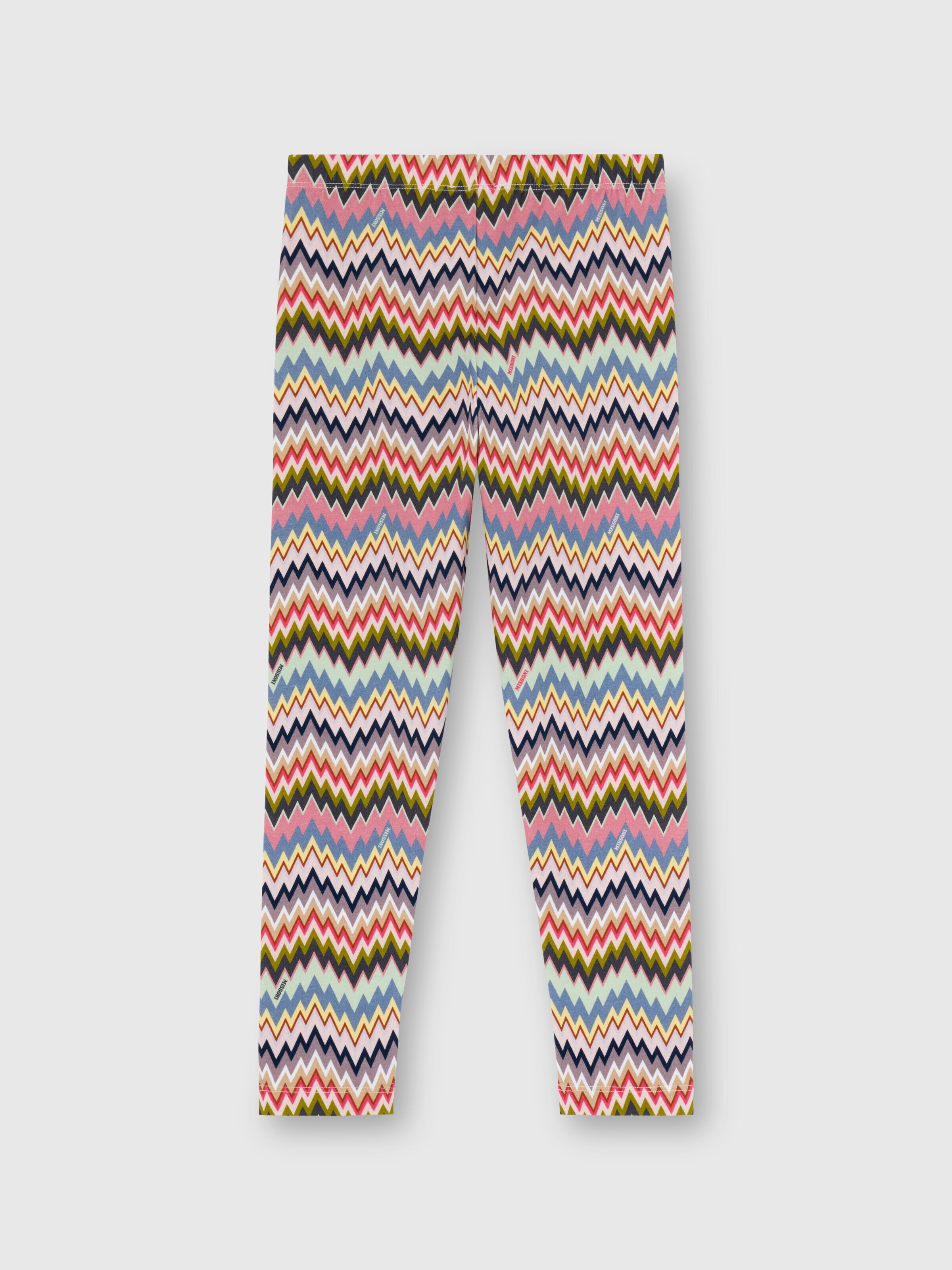 Stretch cotton leggings, Multicoloured  - 1