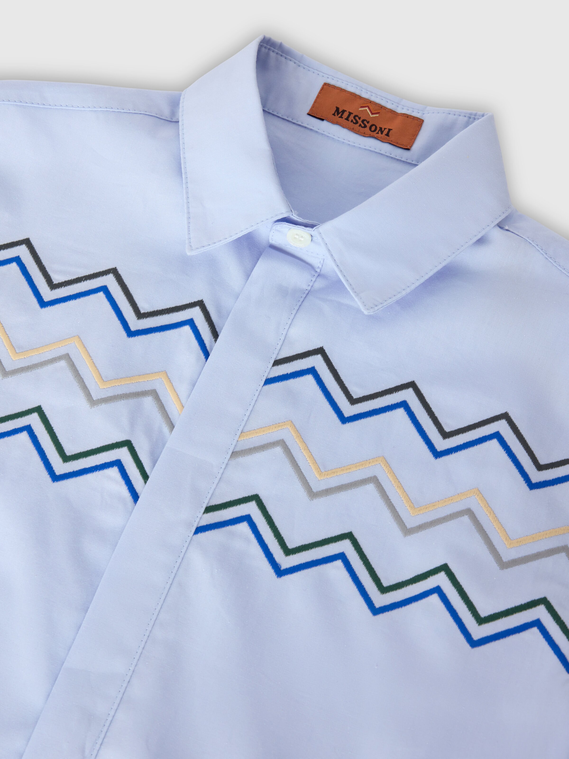 Long-sleeve cotton shirt, Light Blue - 2