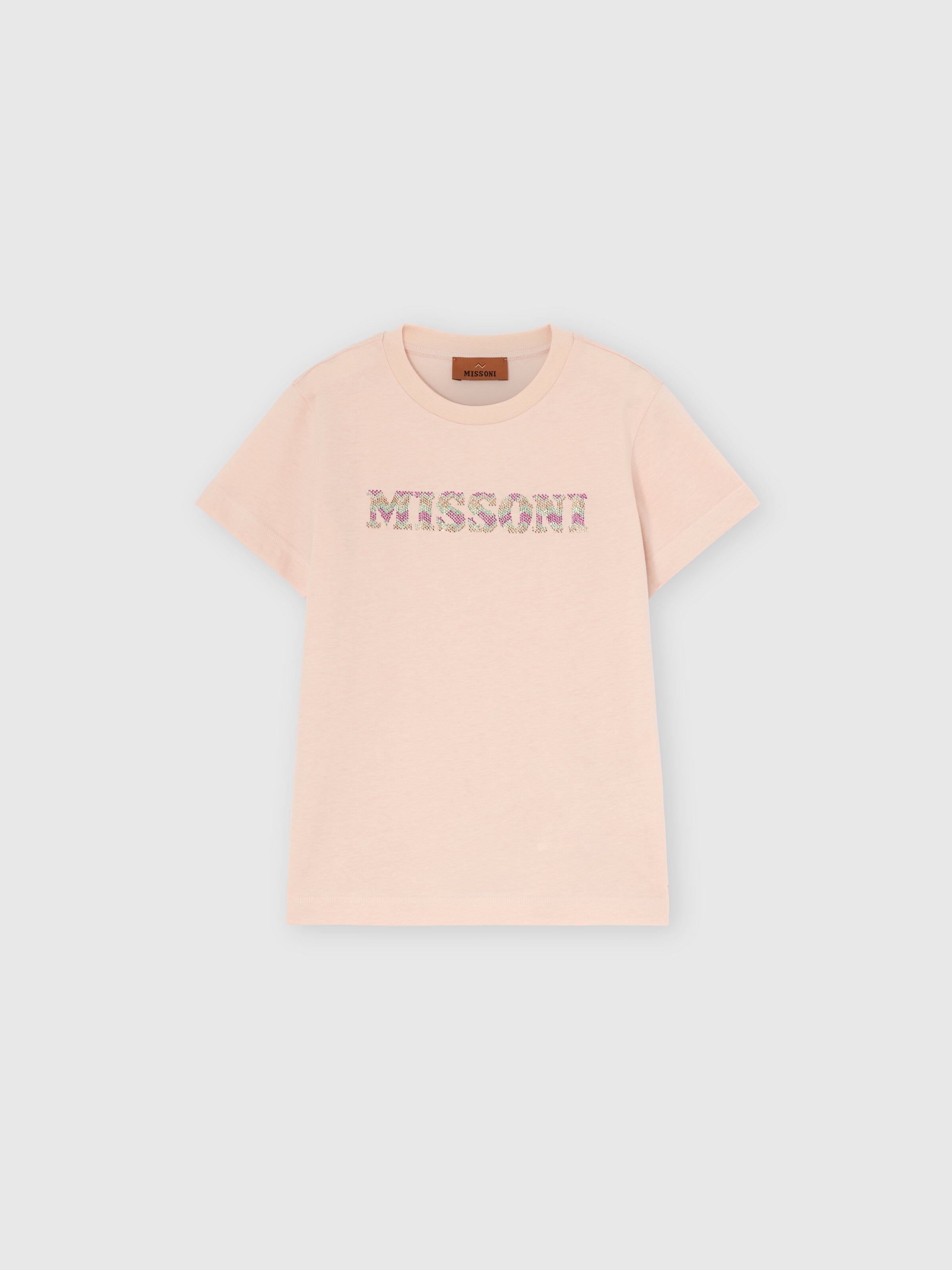 T-shirt en 100 % coton, Rose  - 0