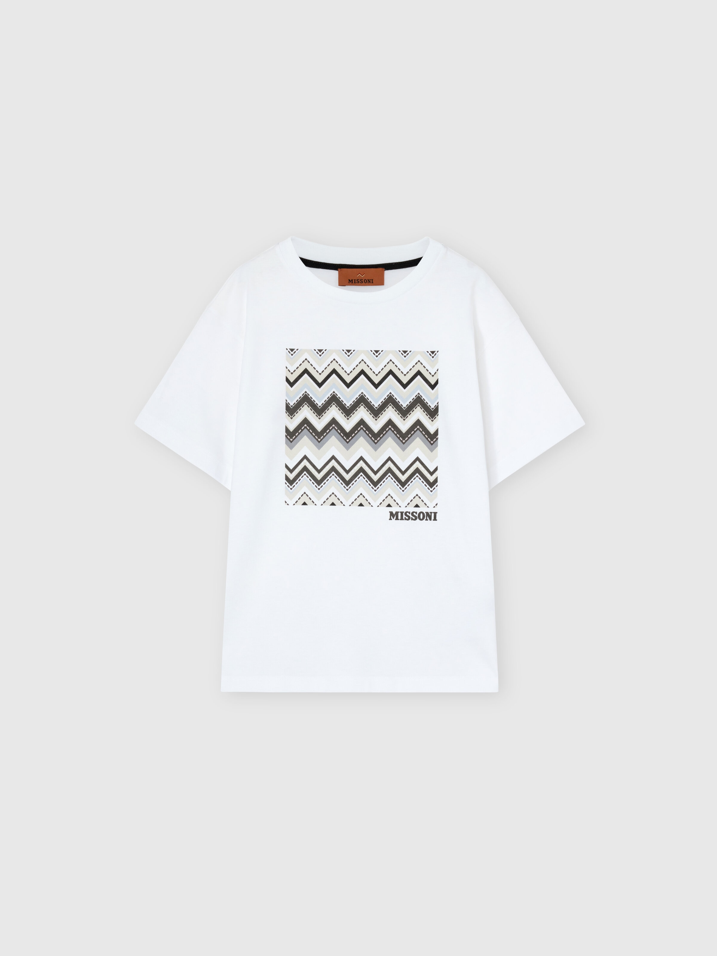 Cotton T-shirt, White  - 0