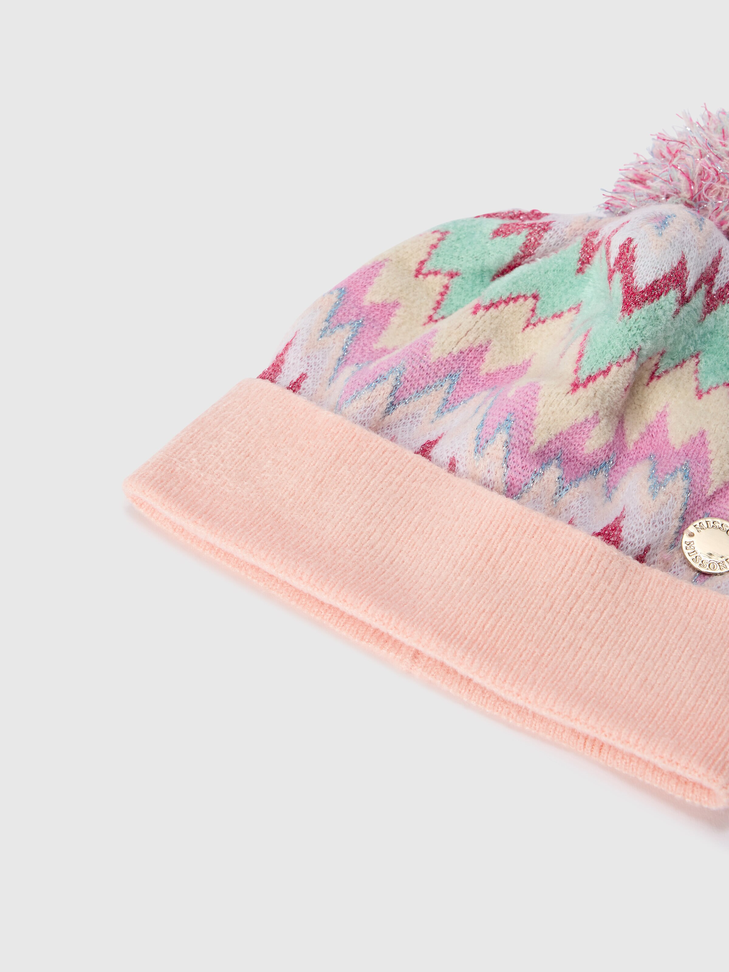 Hat in cotton and viscose, Multicoloured  - 1