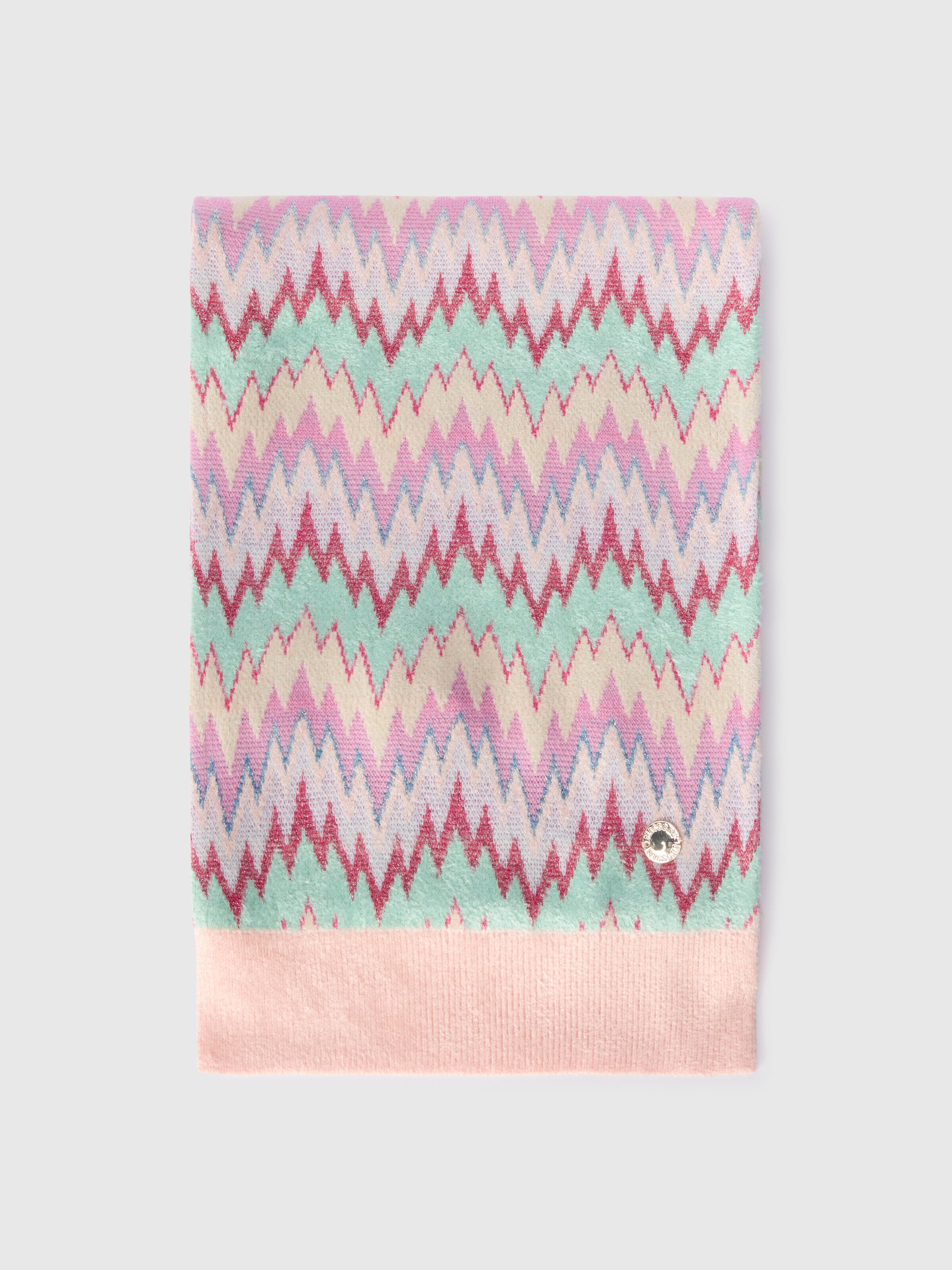 Scarf in cotton and viscose, Multicoloured  - 0