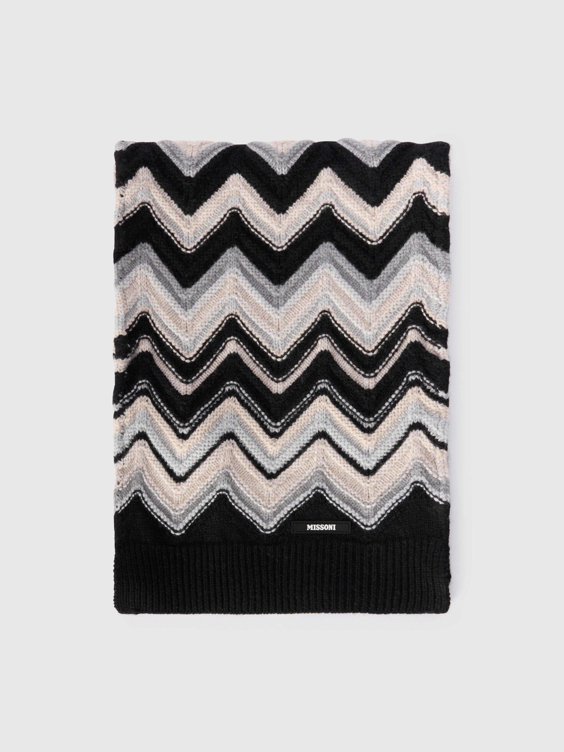 Scarf in pure wool, Multicoloured  - 0