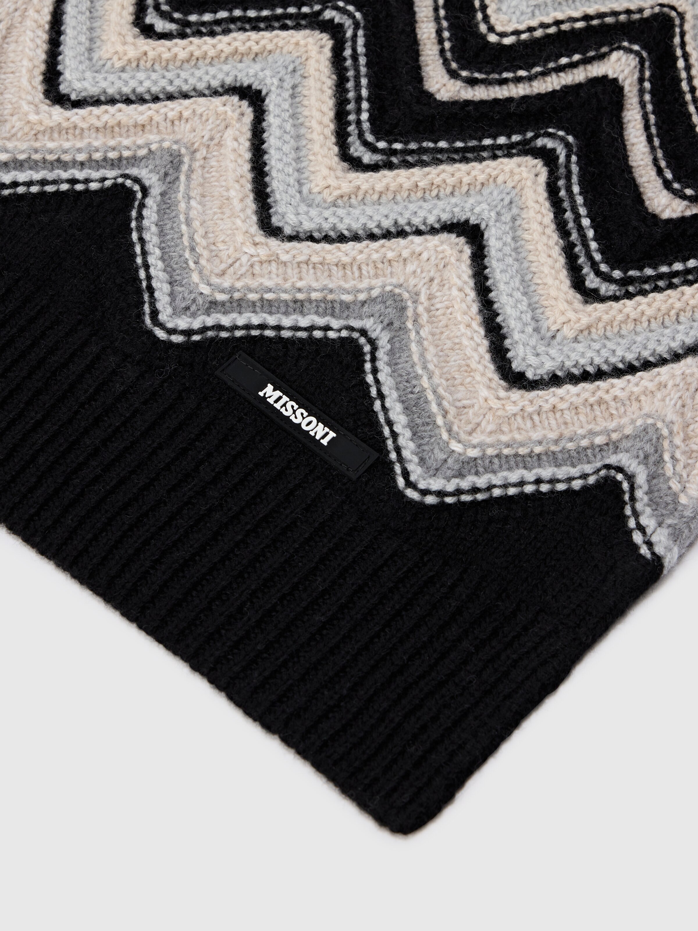 Scarf in pure wool, Multicoloured  - 1