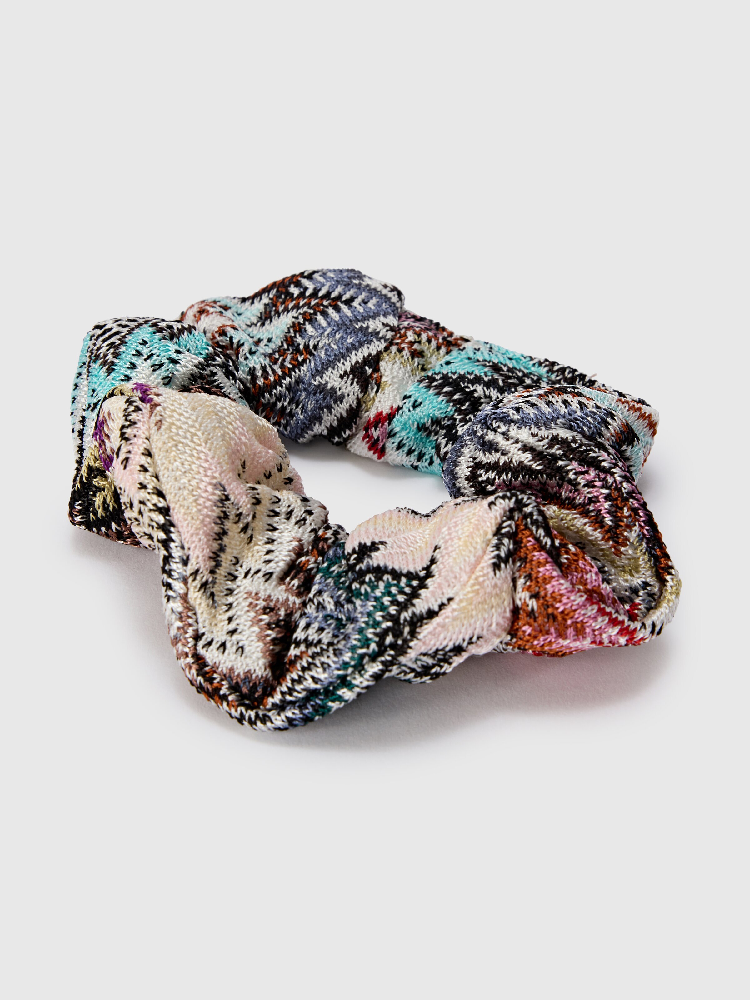 Viscose zigzag scrunchie, Multicoloured  - 2