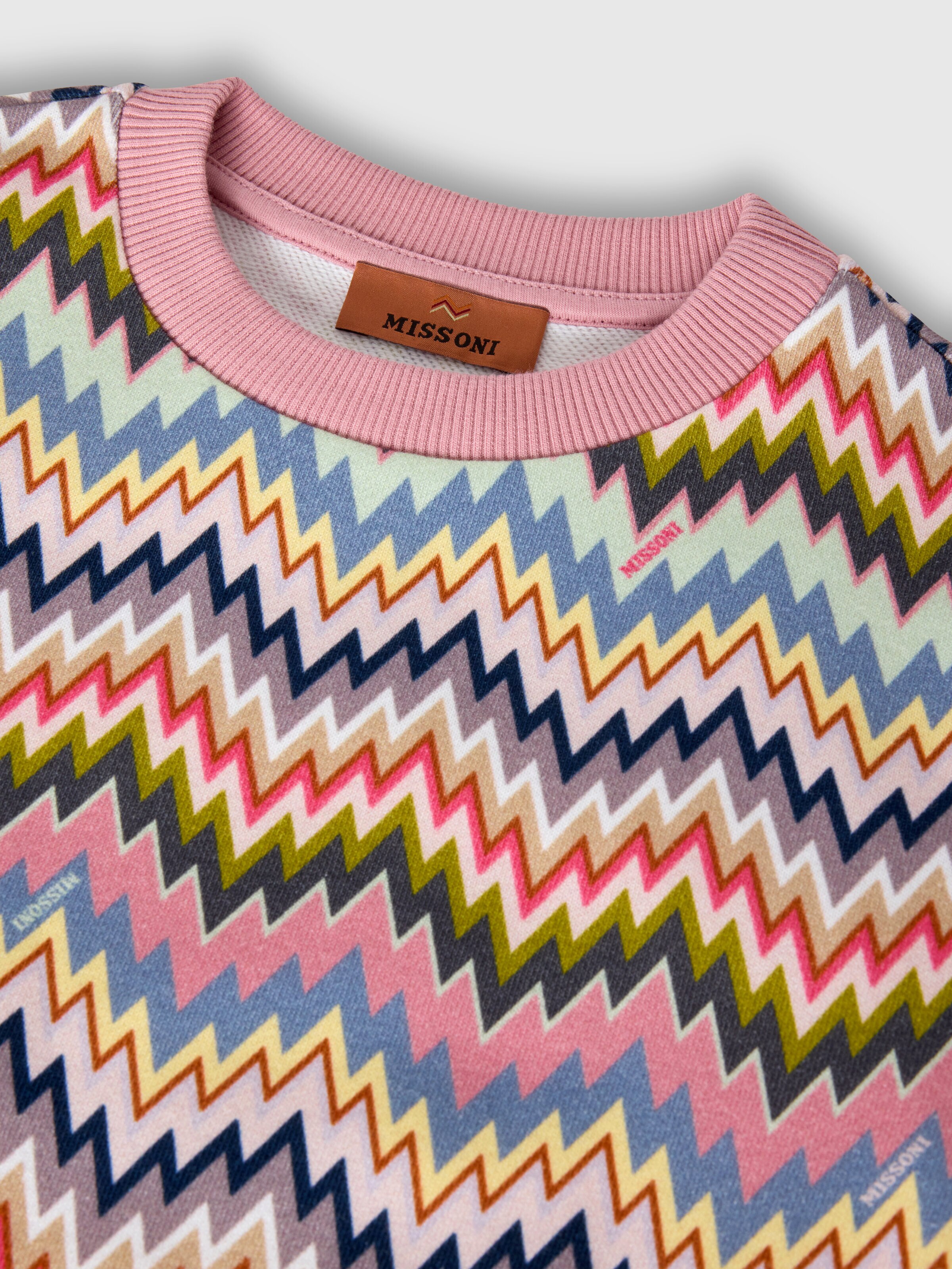 Crewneck sweatshirt in pure cotton, Multicoloured  - 2