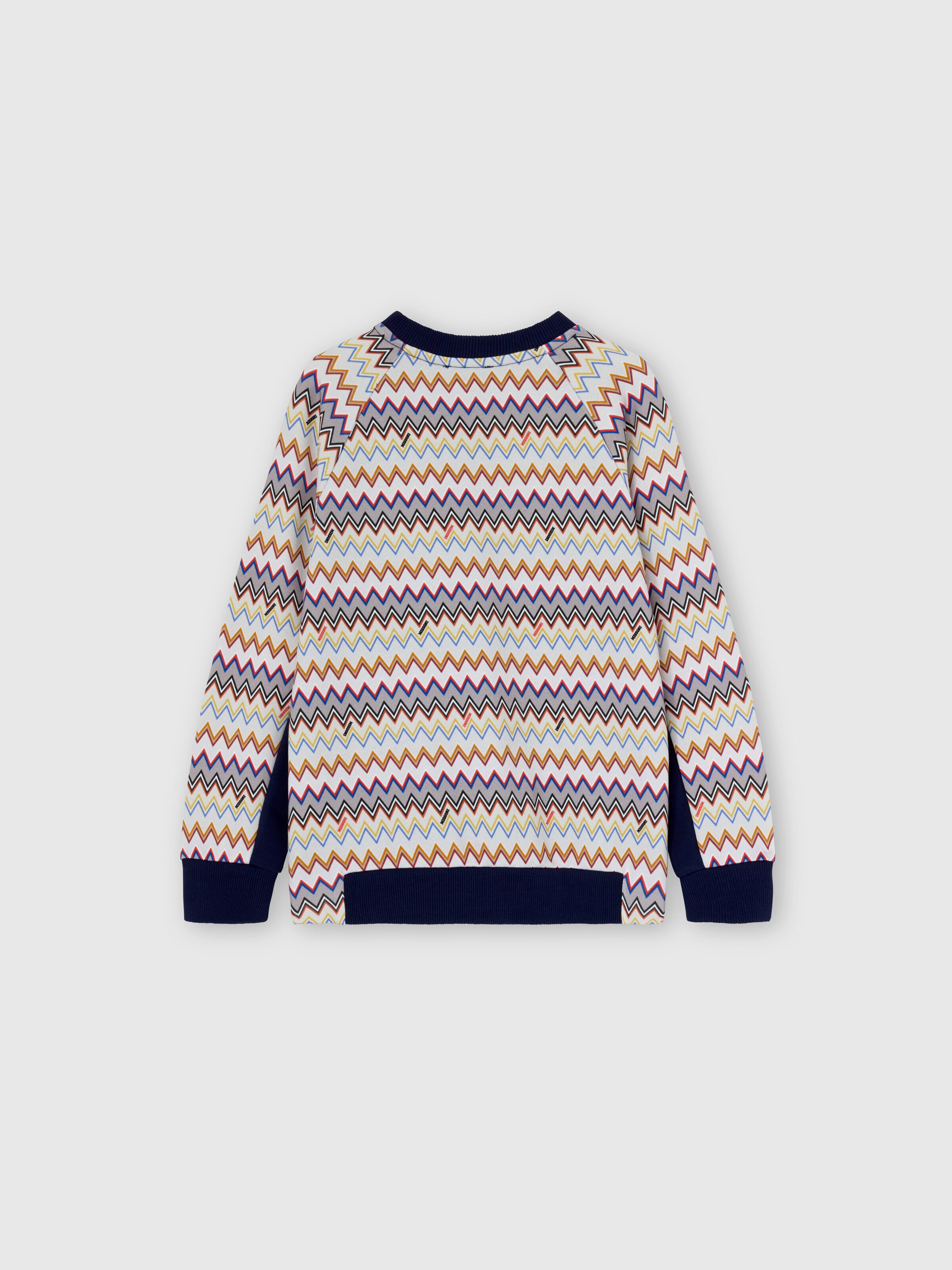 Crewneck sweatshirt in 100% cotton, Multicoloured  - 1