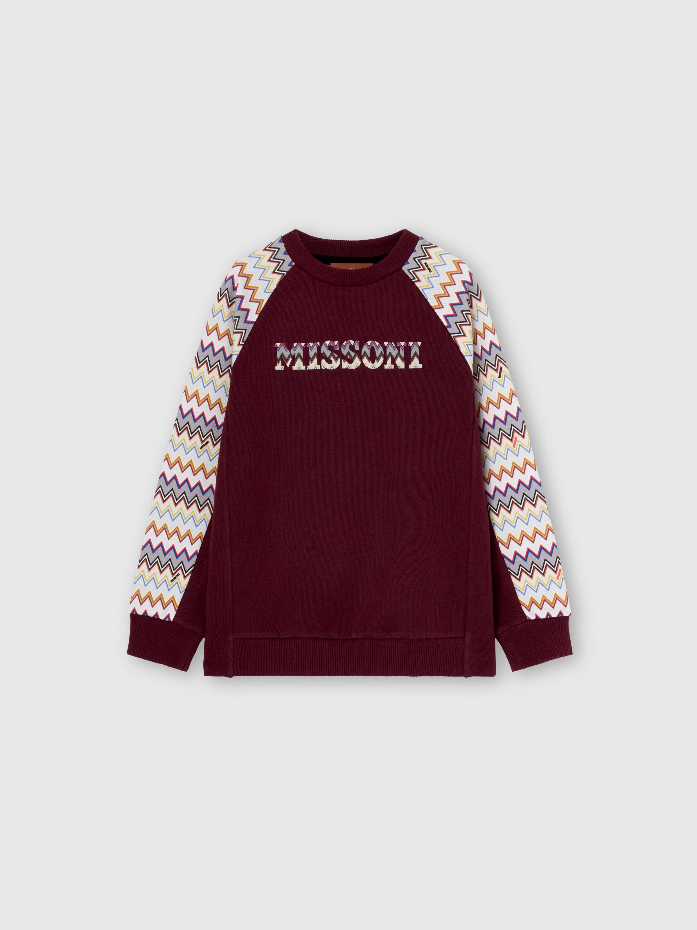Crewneck sweatshirt in 100% cotton, Multicoloured  - 0