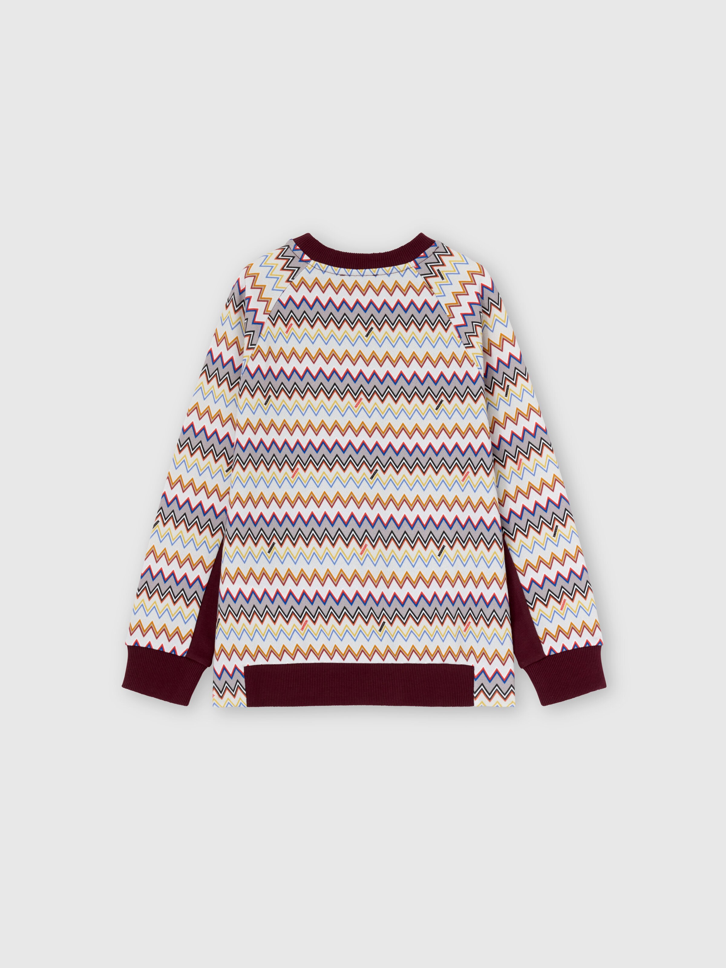Crewneck sweatshirt in 100% cotton, Multicoloured  - 1