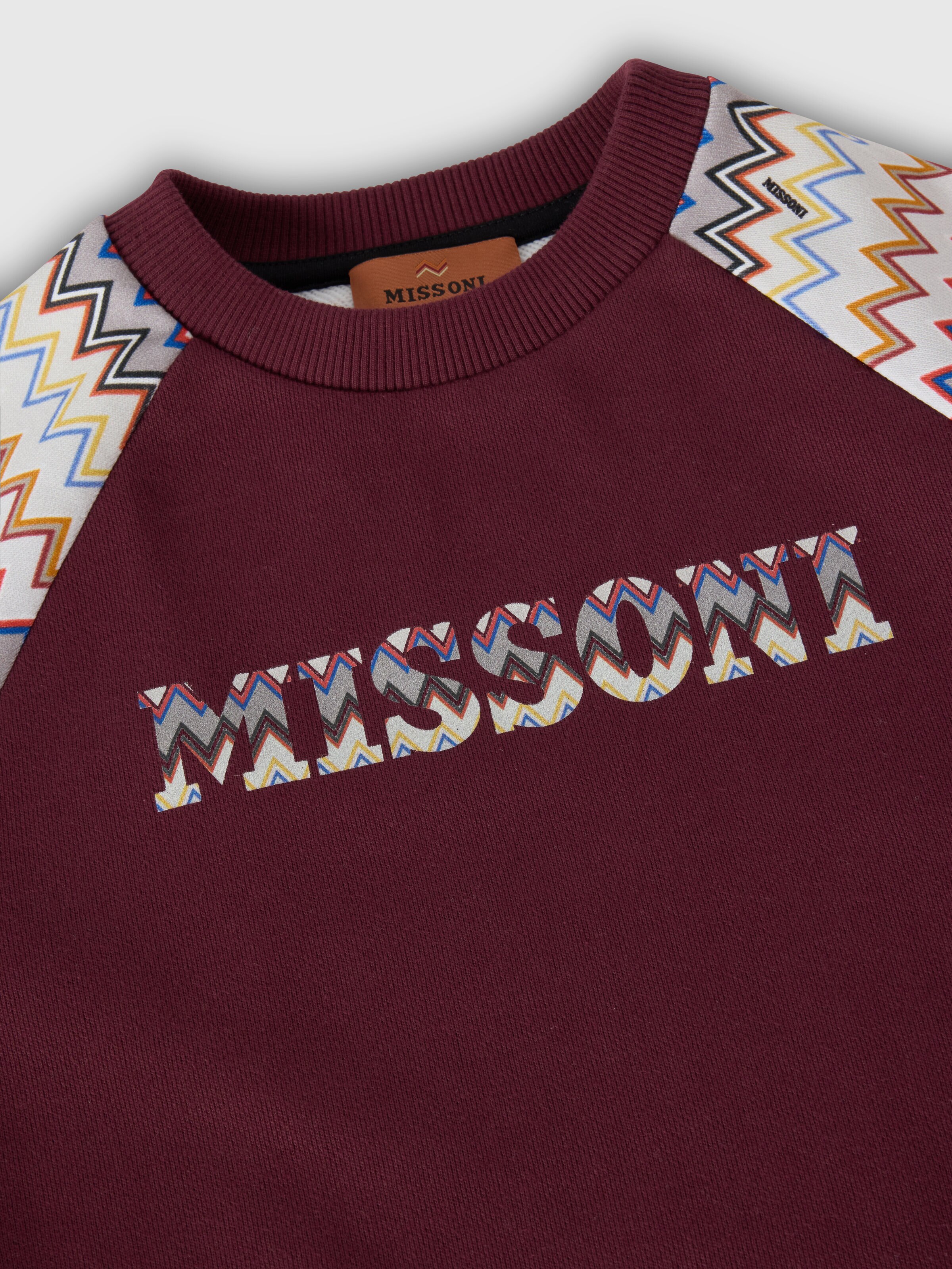 Crewneck sweatshirt in 100% cotton, Multicoloured  - 2