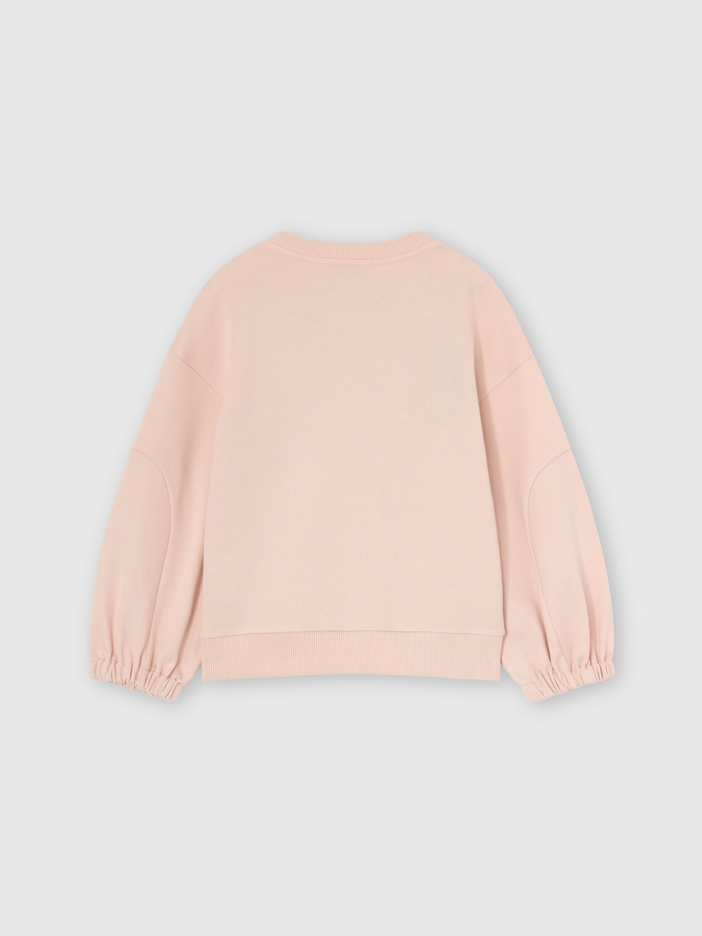 Crewneck sweatshirt in pure cotton, Pink  - 1