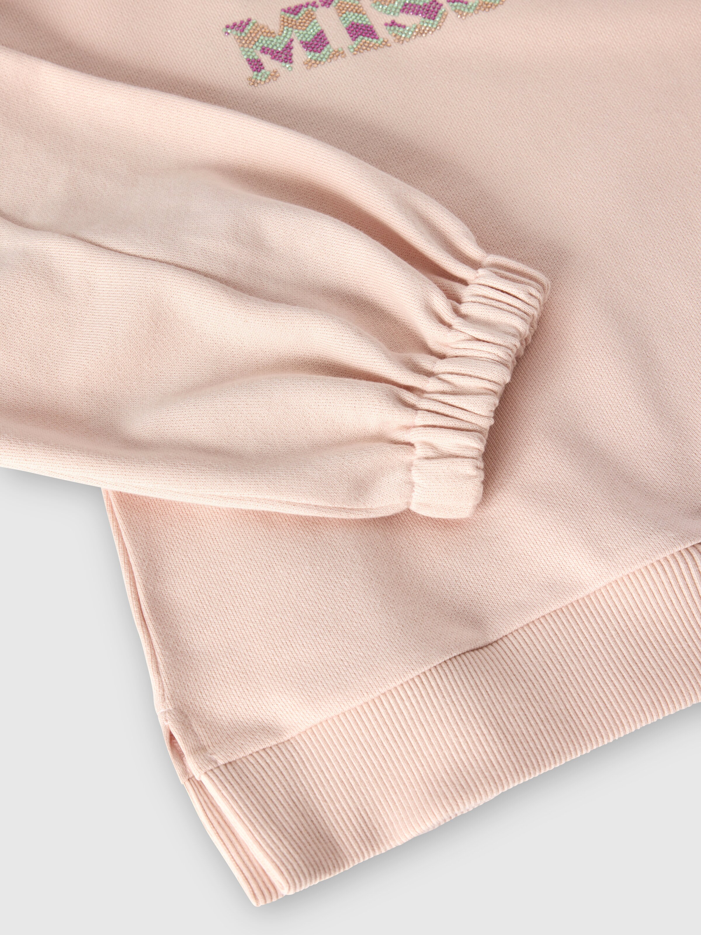 Crewneck sweatshirt in pure cotton, Pink  - 3